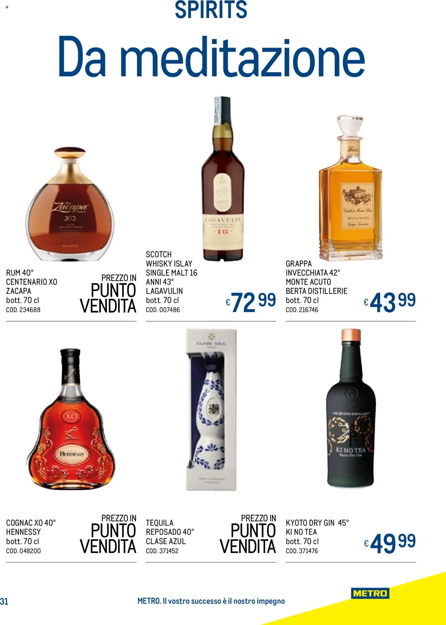 Volantino Metro del 20.11.2025 | Pagina: 31 | Prodotti: Gin, Whisky, Rum, Grappa
