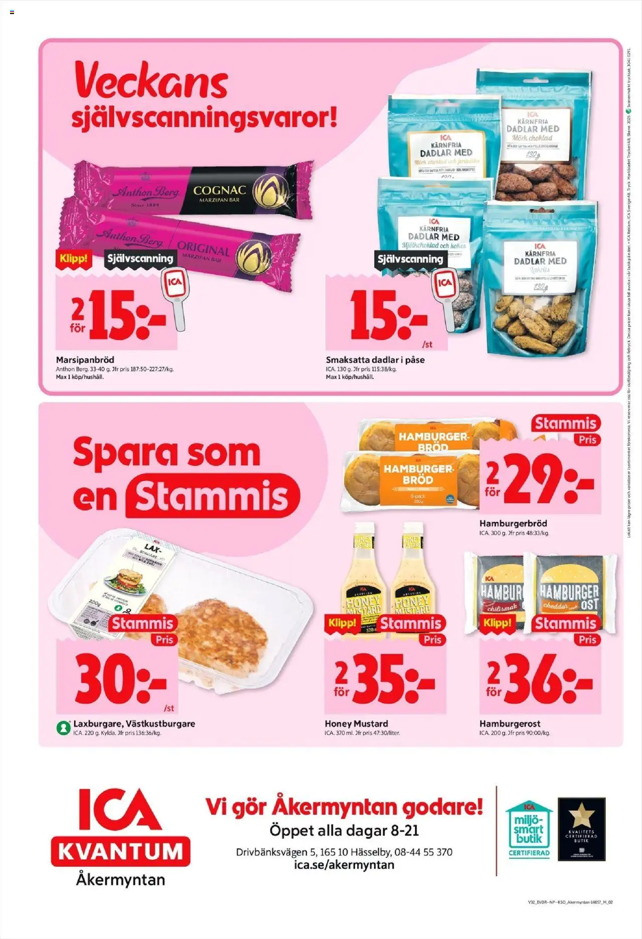 ICA Kvantum reklamblad aktuell från 04.08.2025 | Sida: 6 | Produkter: Lakrits, Hamburgerbröd, Bröd, Choklad