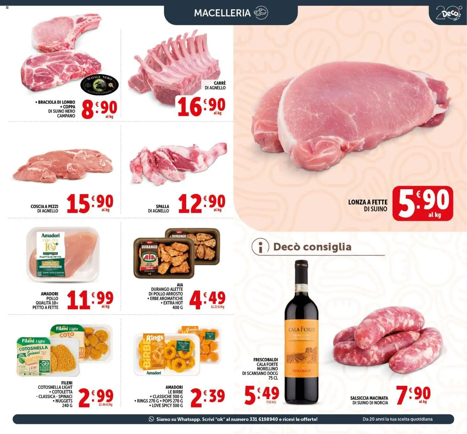 Volantino Decò del 17.03.2026 | Pagina: 7 | Prodotti: Maiale, Nuggets, Spinaci, Agnello