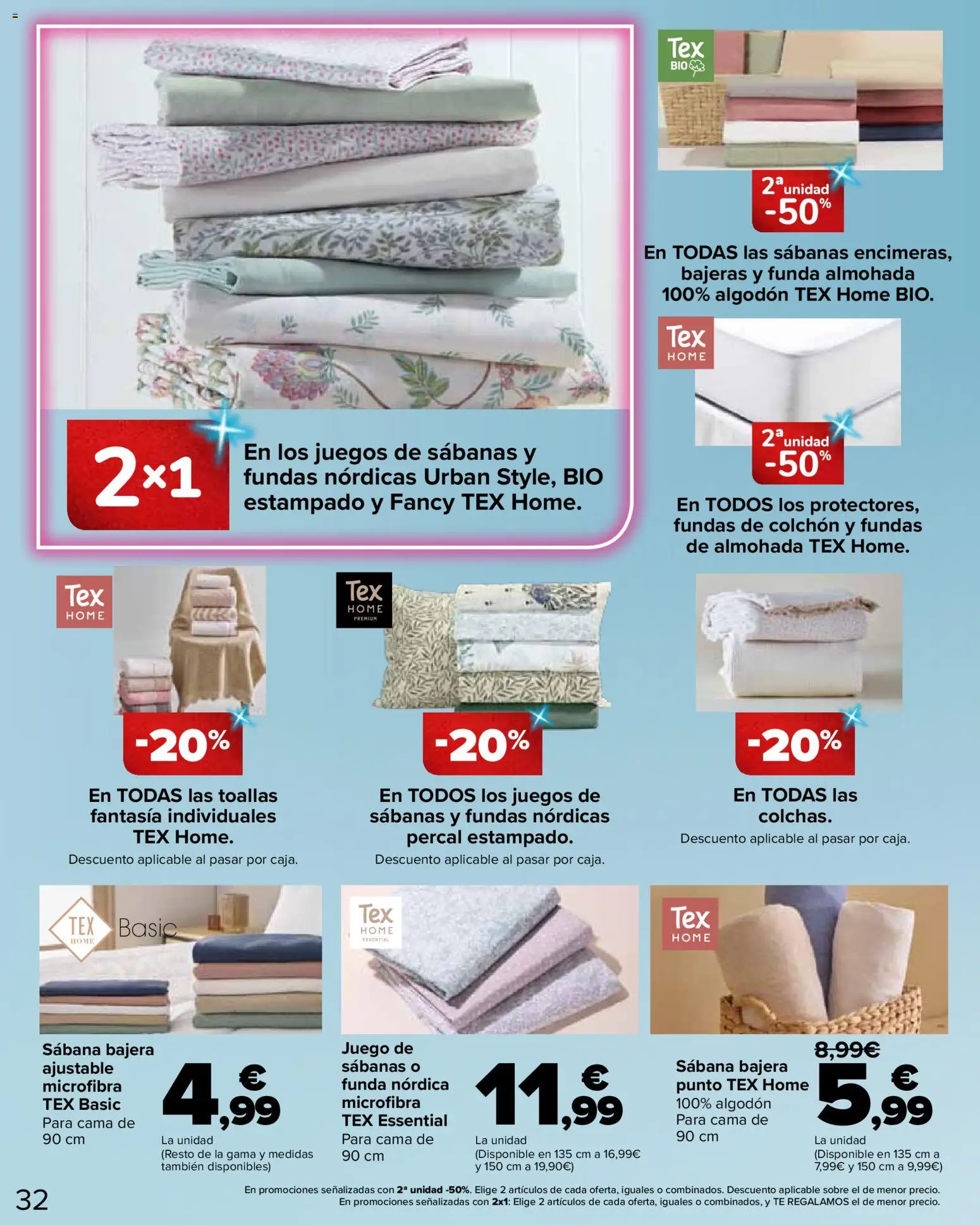 Carrefour Semana santa │ válido desde el 11.03.2026 | Página: 32 | Productos: Juego de sábanas, Colchon, Funda, Cama