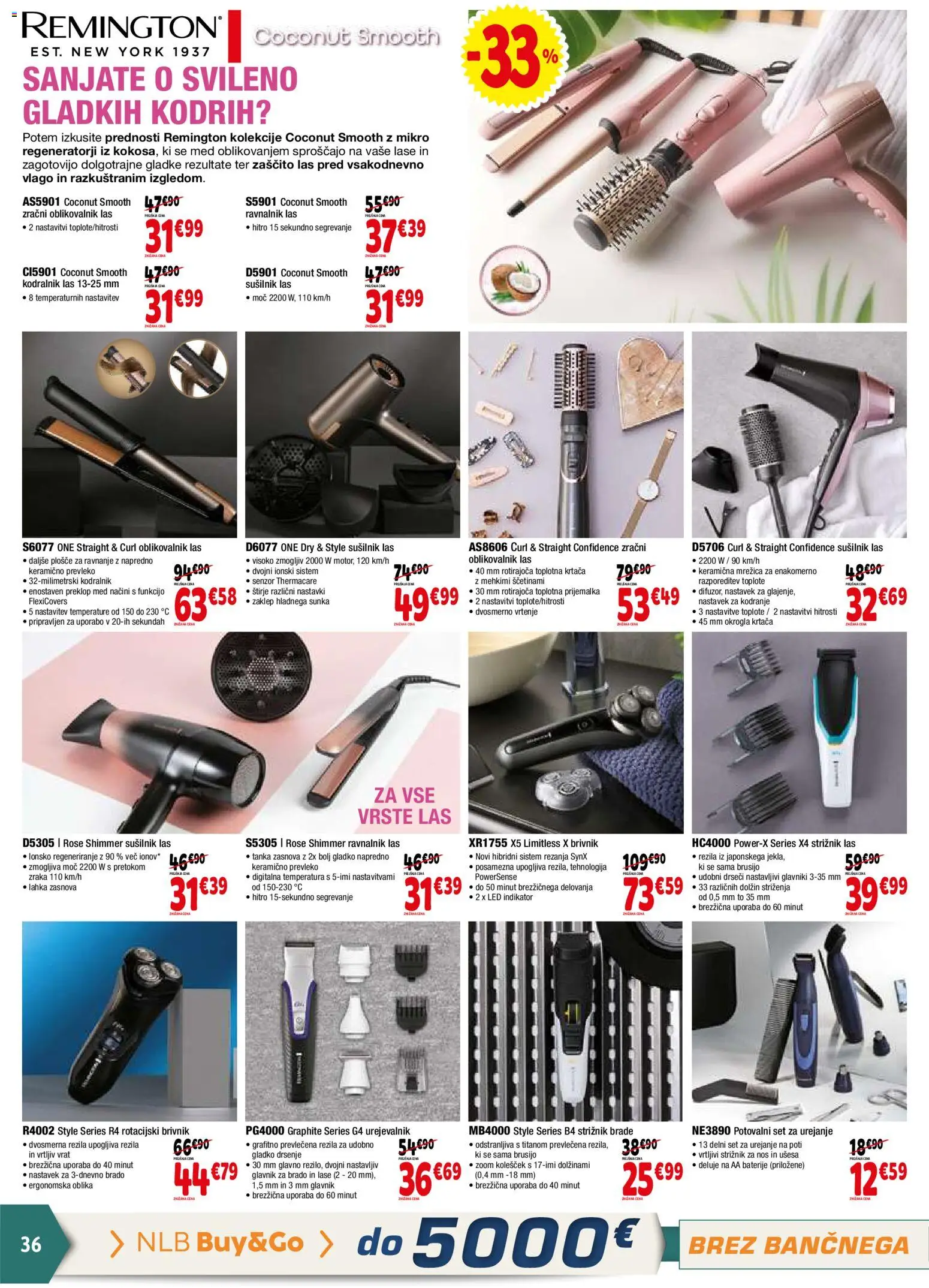 Novi E.leclerc katalog ponudbe – veljaven od 25.02.2026 | Stran: 36 | Izdelki: Kodralnik, Glavnik, Sunka, Strižnik