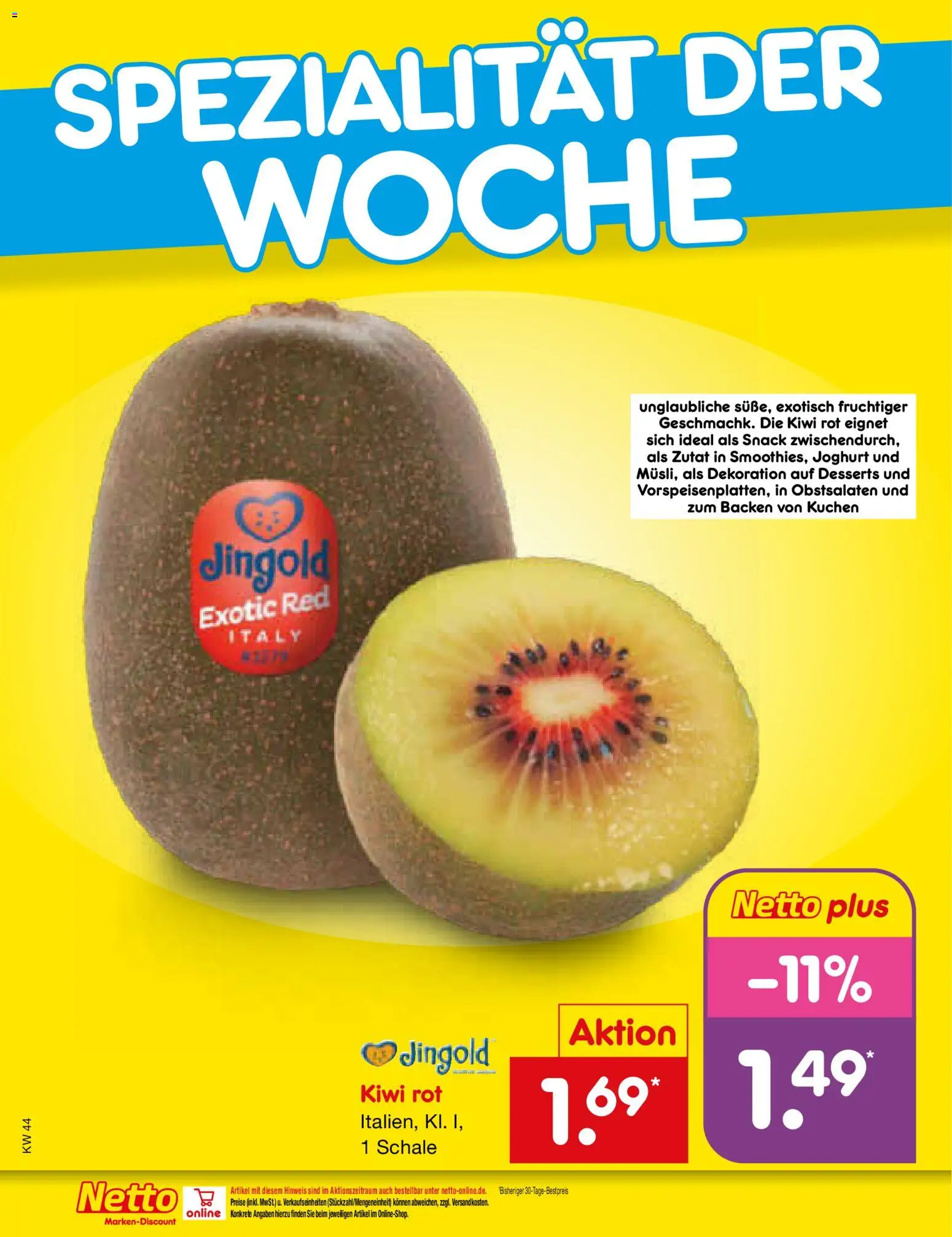 Netto Marken-Discount Prospekt 	 – gültig ab 27.10.2025 | Seite: 6 | Produkte: Joghurt, Kuchen, Kiwi