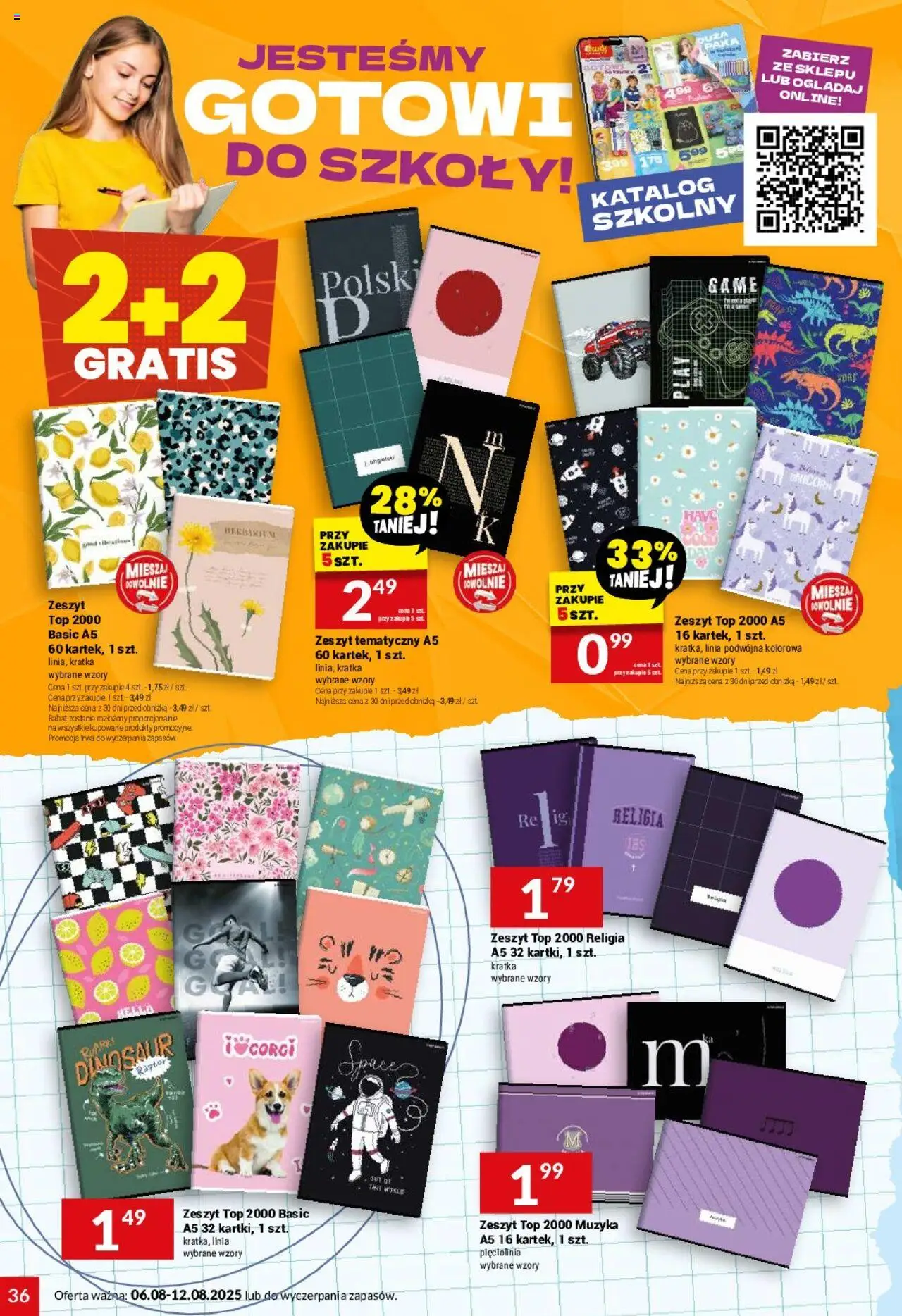 Twój Market Gazetka od 06.08.2025 | Strona: 36 | Produkty: Top, Zeszyt