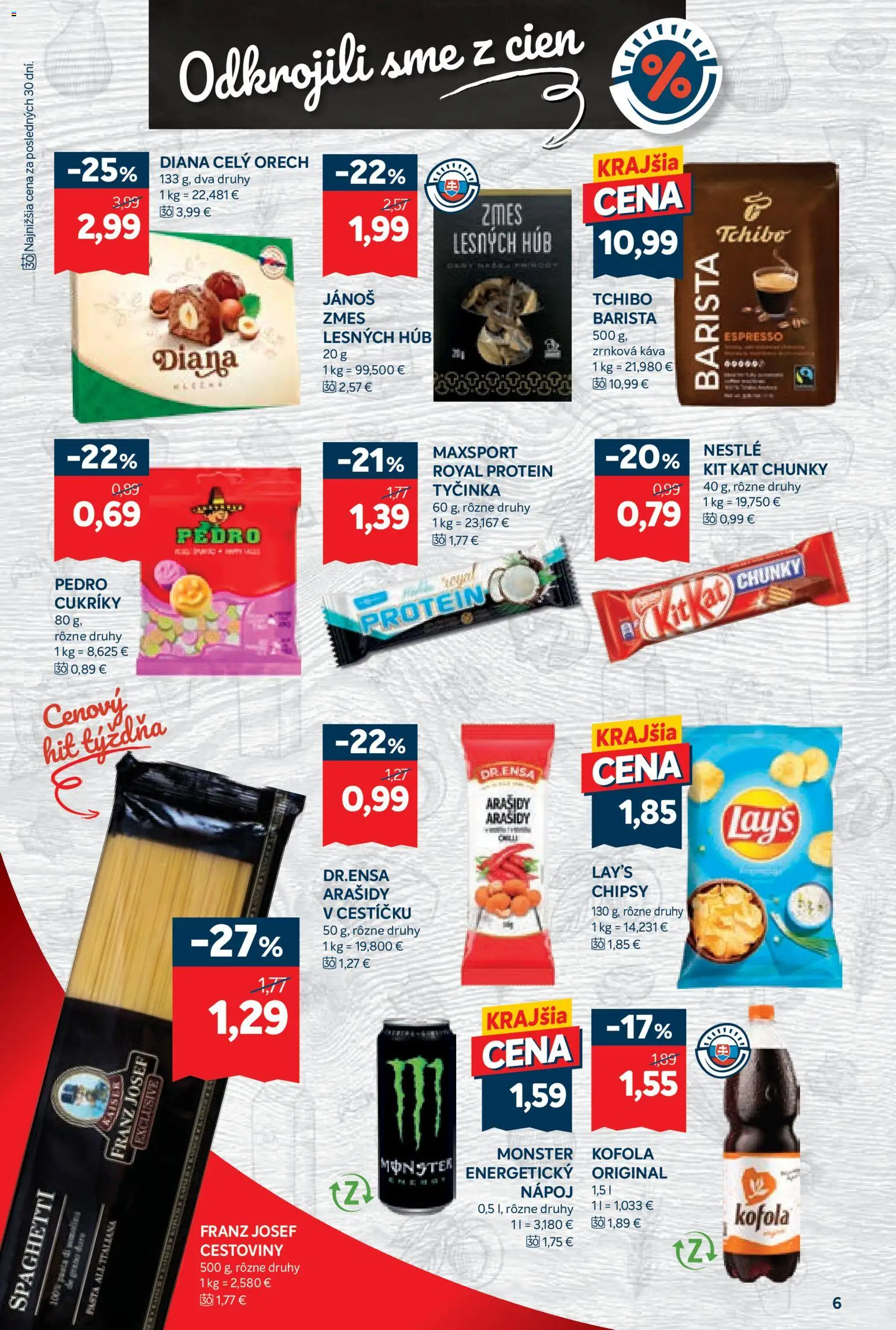 Nové Kraj akcie – leták je platný od 23.10.2025 | Strana: 8 | Produkty: Barista, Protein, Kofola, Arašidy