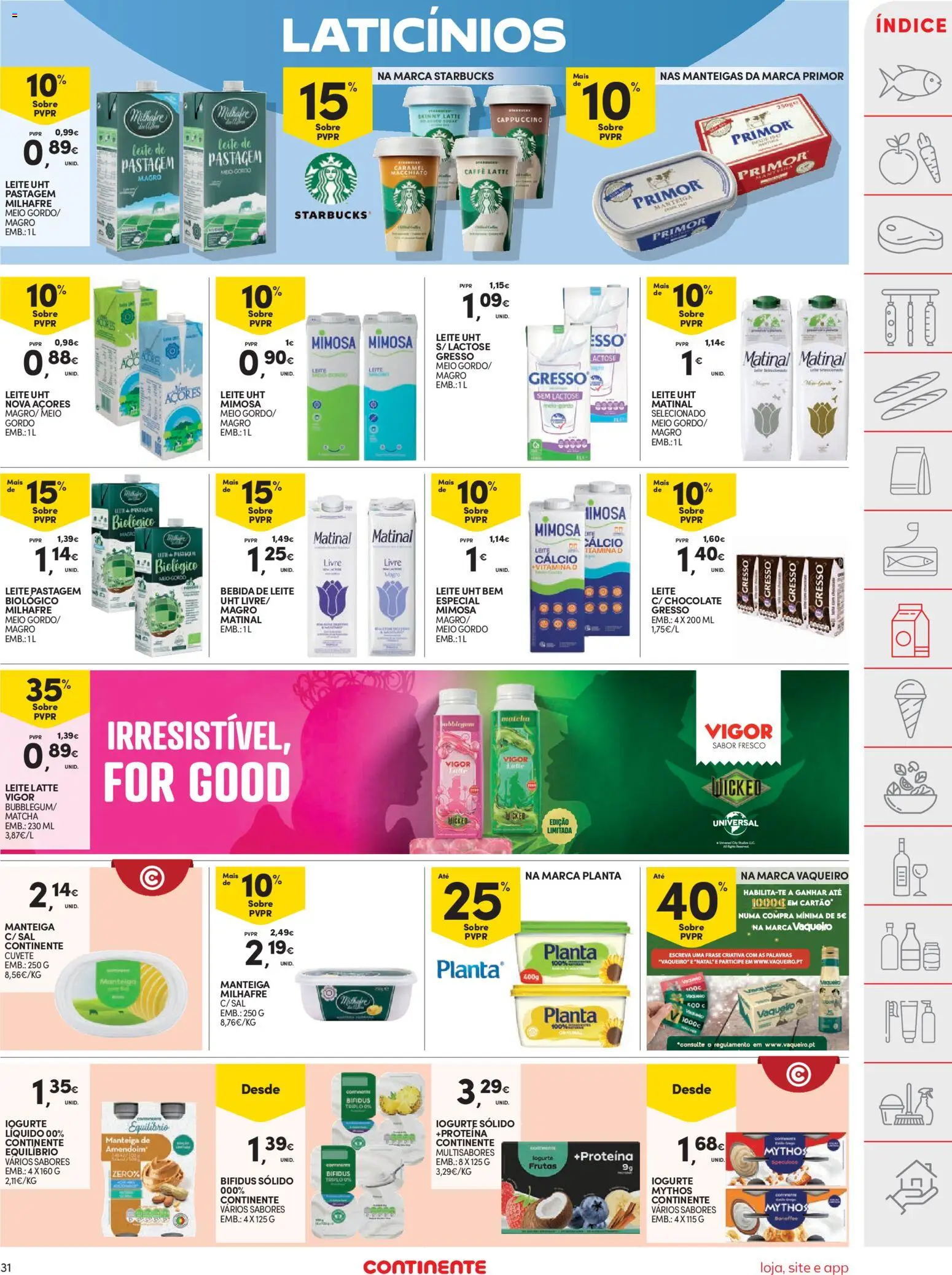 Continente folheto │ válido de 25.11.2025 | Página: 31 | Produtos: Matcha, Leite, Manteiga, Vitamina d