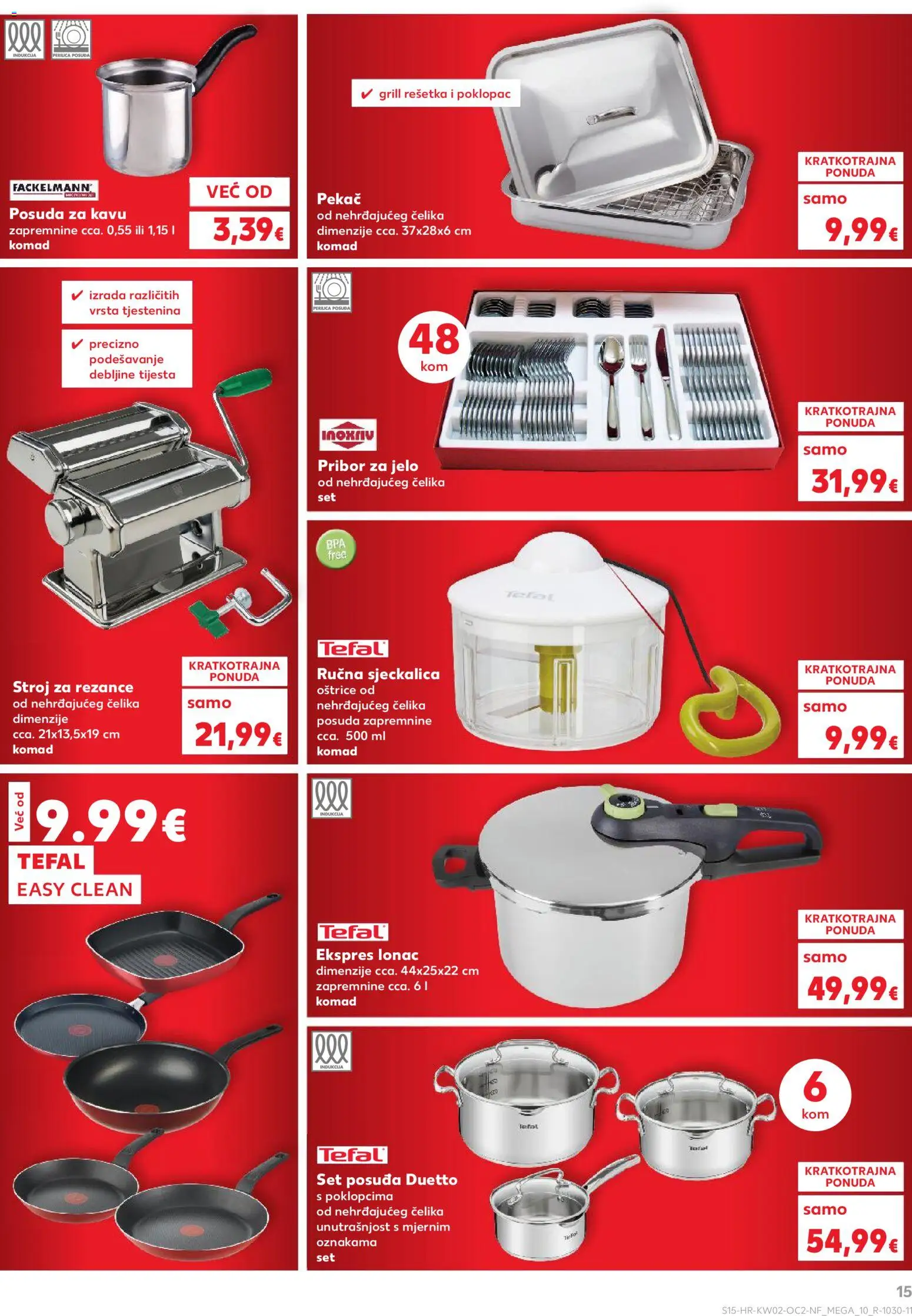 Kaufland katalog | vrijedi od 07.01.2026 | Stranica: 15 | Proizvodi: Perilica posuđa, Tjestenina, Pan, Lonac