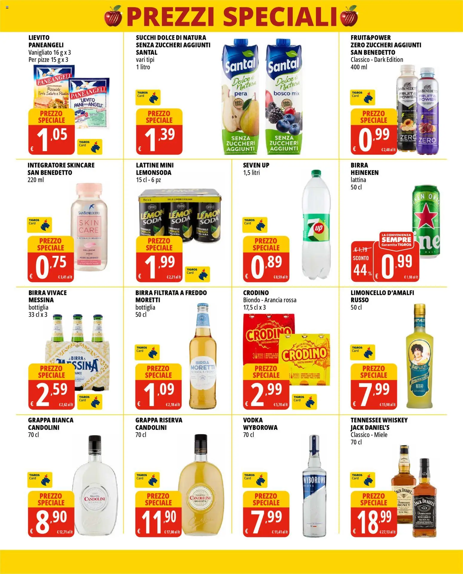 Volantino Tigros del 26.11.2025 | Pagina: 6 | Prodotti: Birra, Arancia, Bottiglia, Grappa