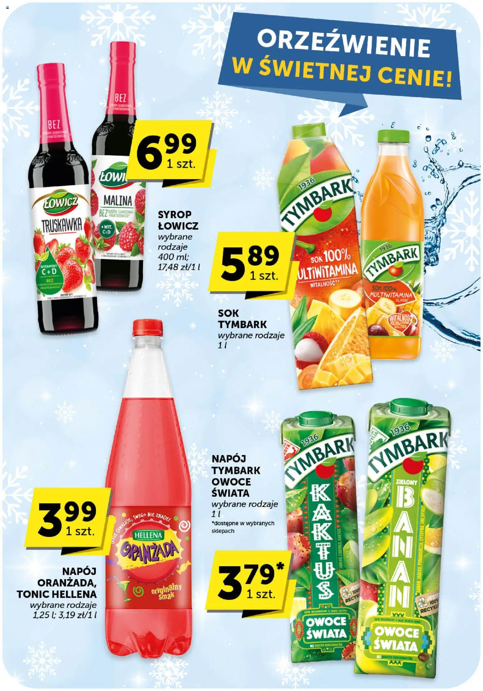 Groszek Gazetka od 27.12.2025 | Strona: 33 | Produkty: Syrop, Malina, Sok, Owoce