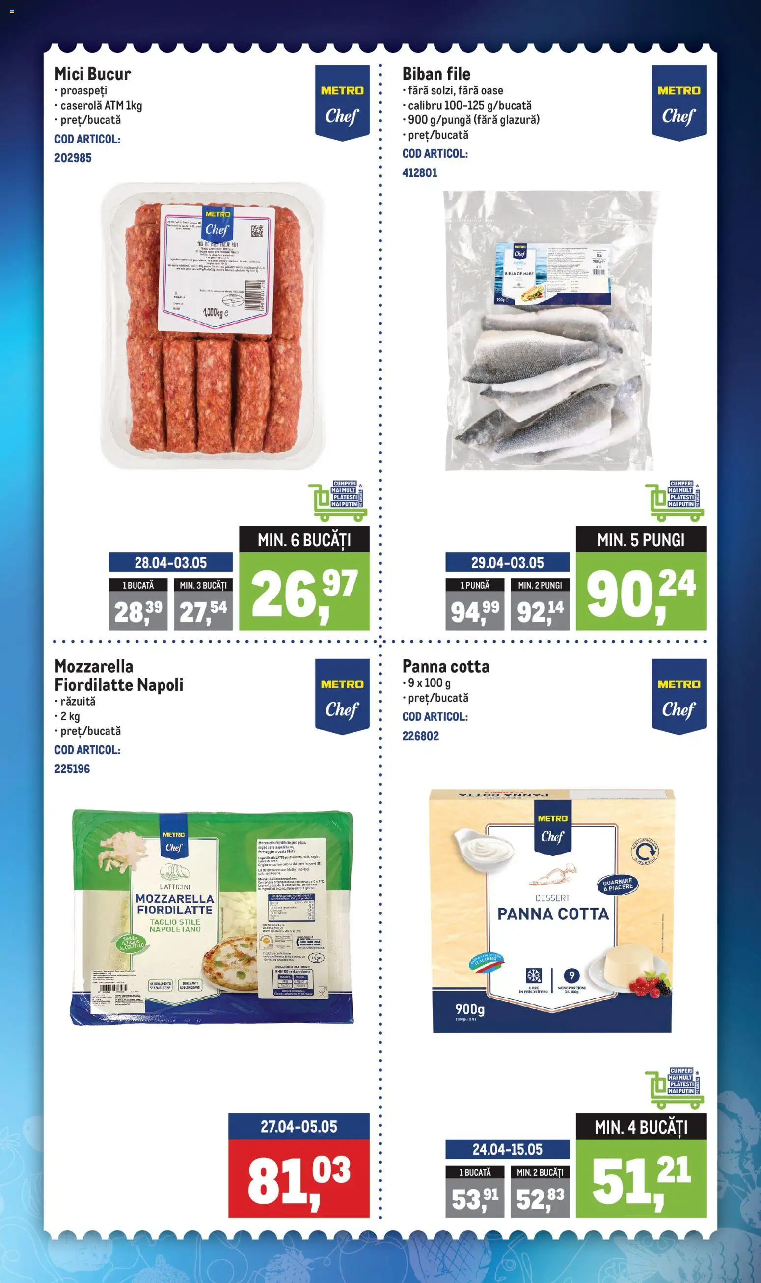 Noul catalog Metro – valabil de la 27.04.2026 | Pagină: 2 | Produse: Pungă, Mici, Mozzarella