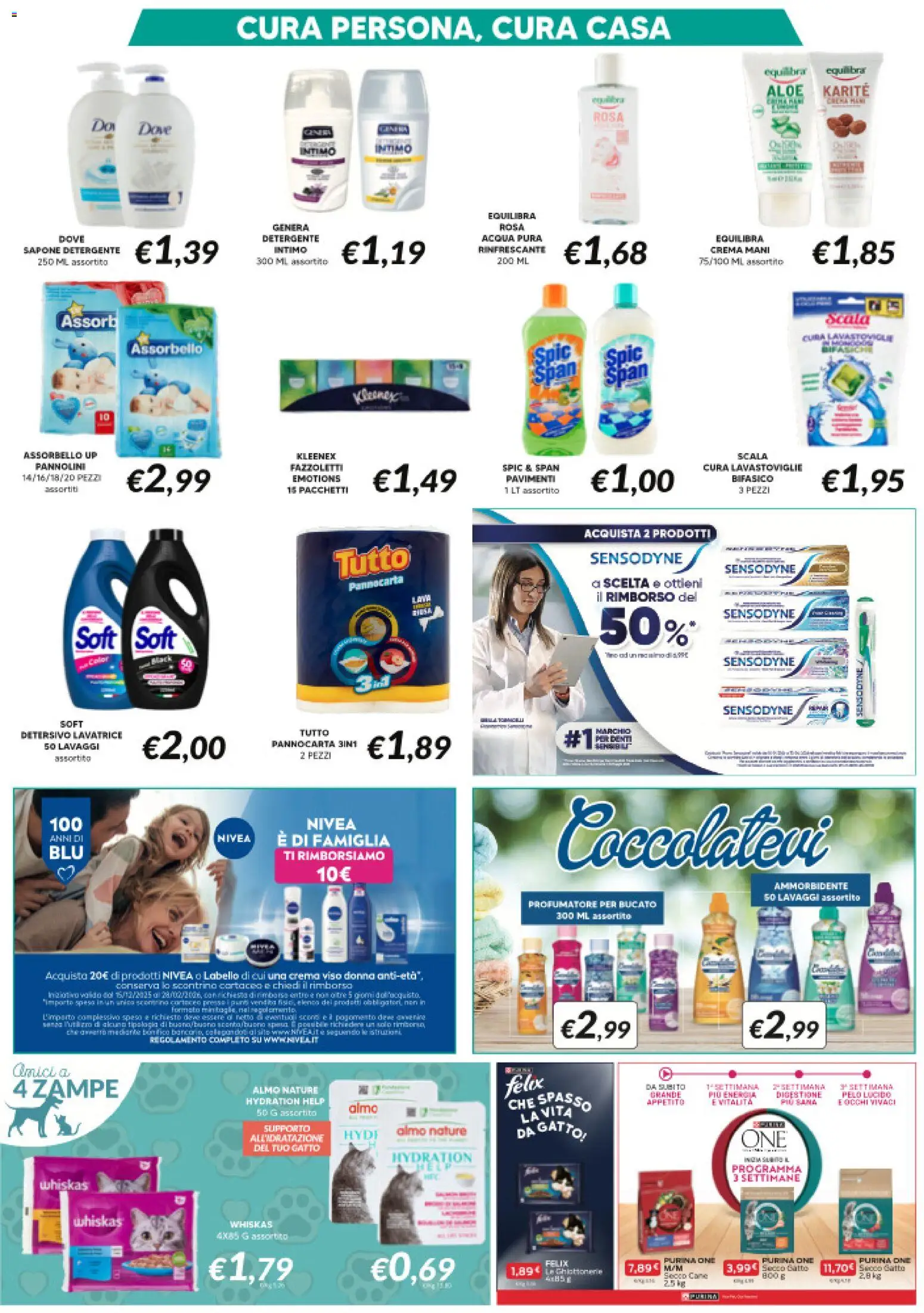 Volantino Visotto del 21.01.2026 | Pagina: 7 | Prodotti: Pannolini, Detergente intimo, Detergente, Lavastoviglie