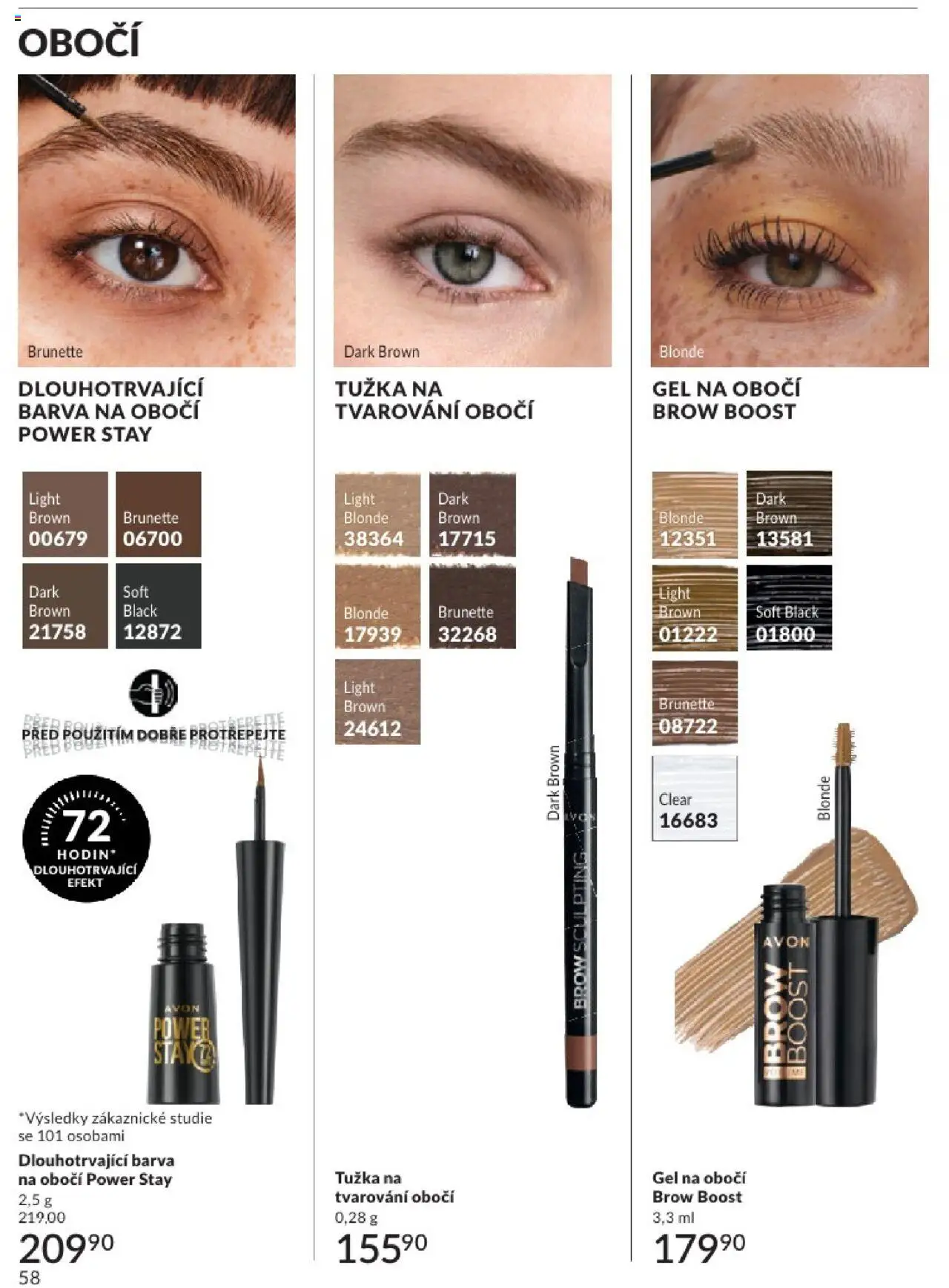 Avon katalog 6/2025 od 01.06.2025 | Strana: 58 | Produkty: Barva na obočí, Tužka