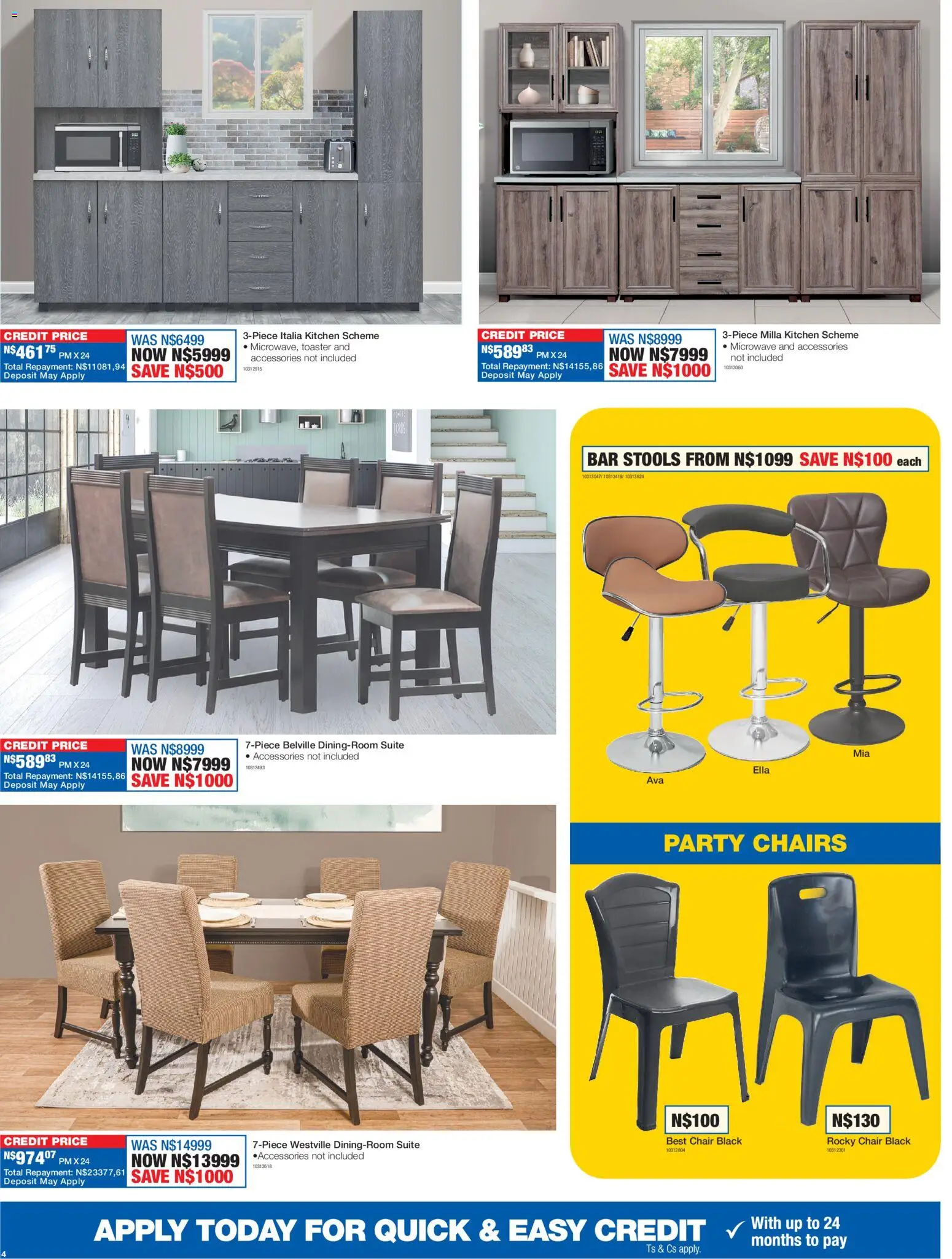 New OK Furniture catalogue – valid from 16.02.2026 | Page: 4 | Products: Toaster, Chair, Microwave