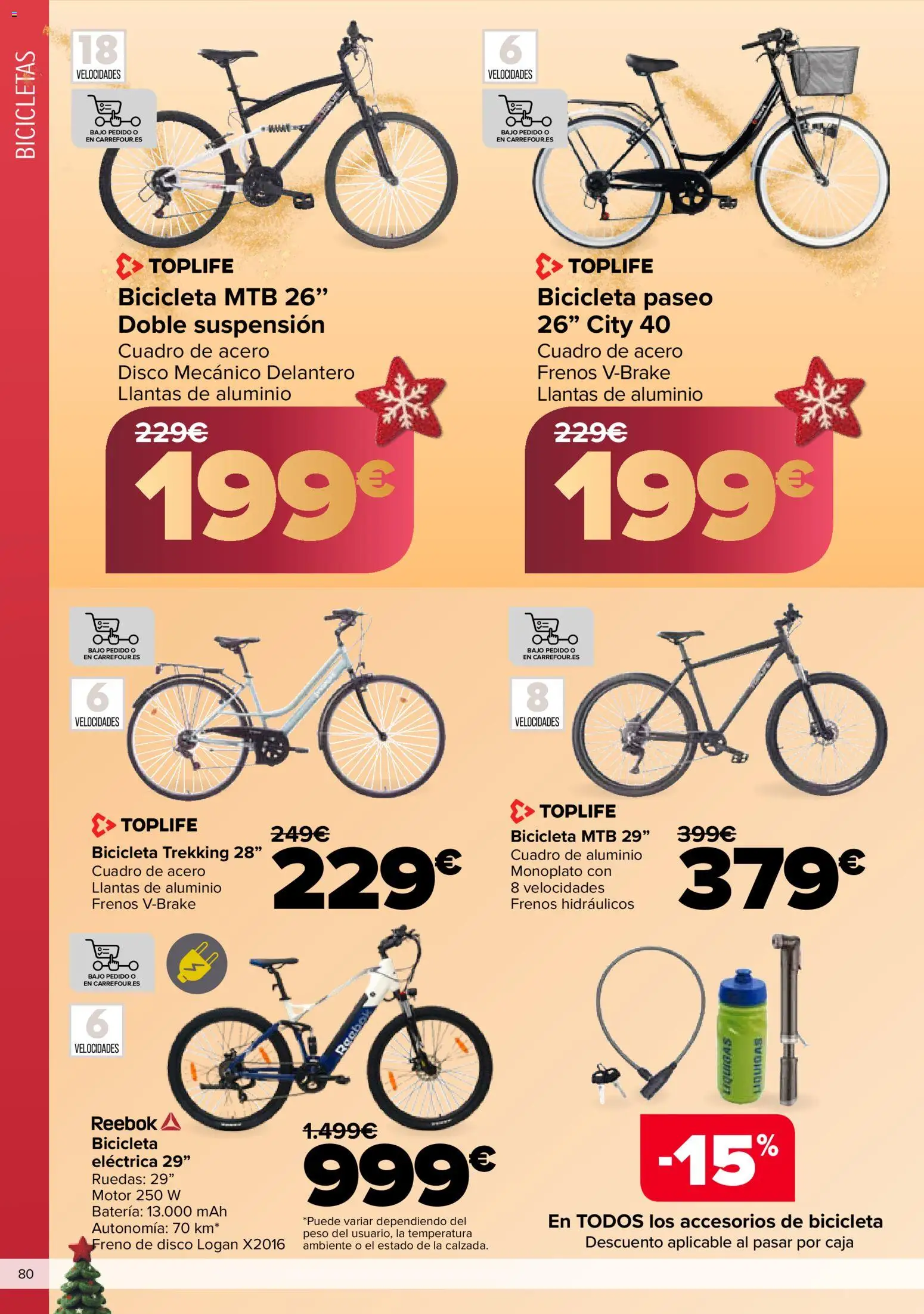 Carrefour folleto │ válido desde el 03.12.2025 | Página: 80 | Productos: Bicicleta, Peso, Caja, Batería