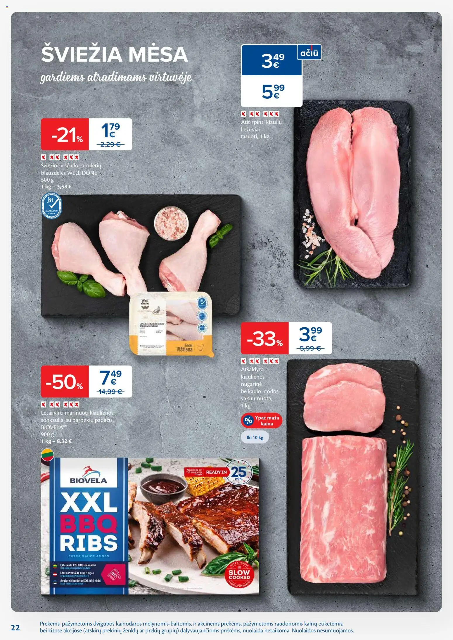 MAXIMA akcijos nuo 18.11.2025 | Puslapis: 22 | Prekių: Kiaulienos, Viščiukų, Vištiena