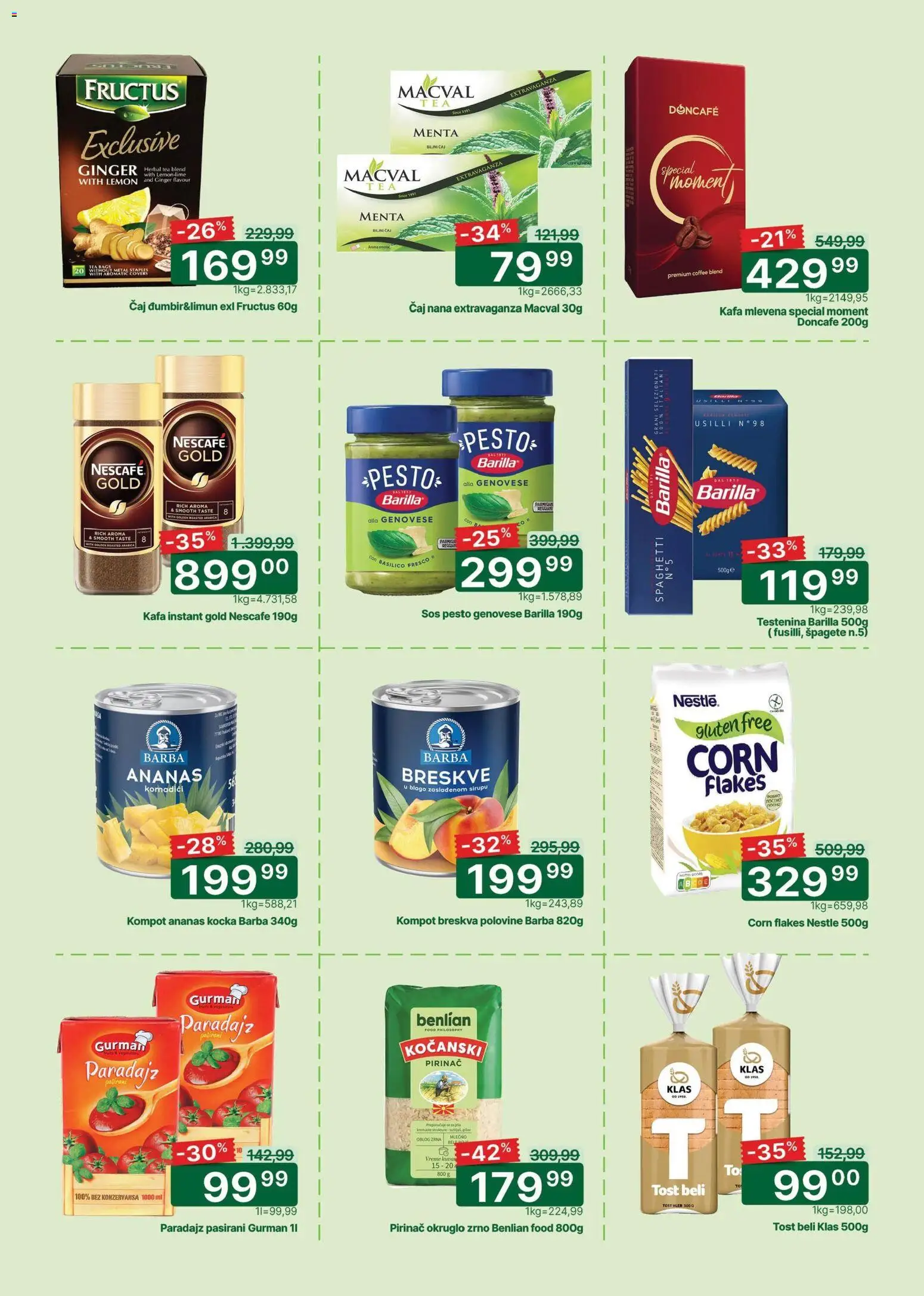 Univerexport katalog - važi od 02.04.2026 | Strana: 5 | Proizvode: Tost hleb, Pesto, Sos, Nescafé