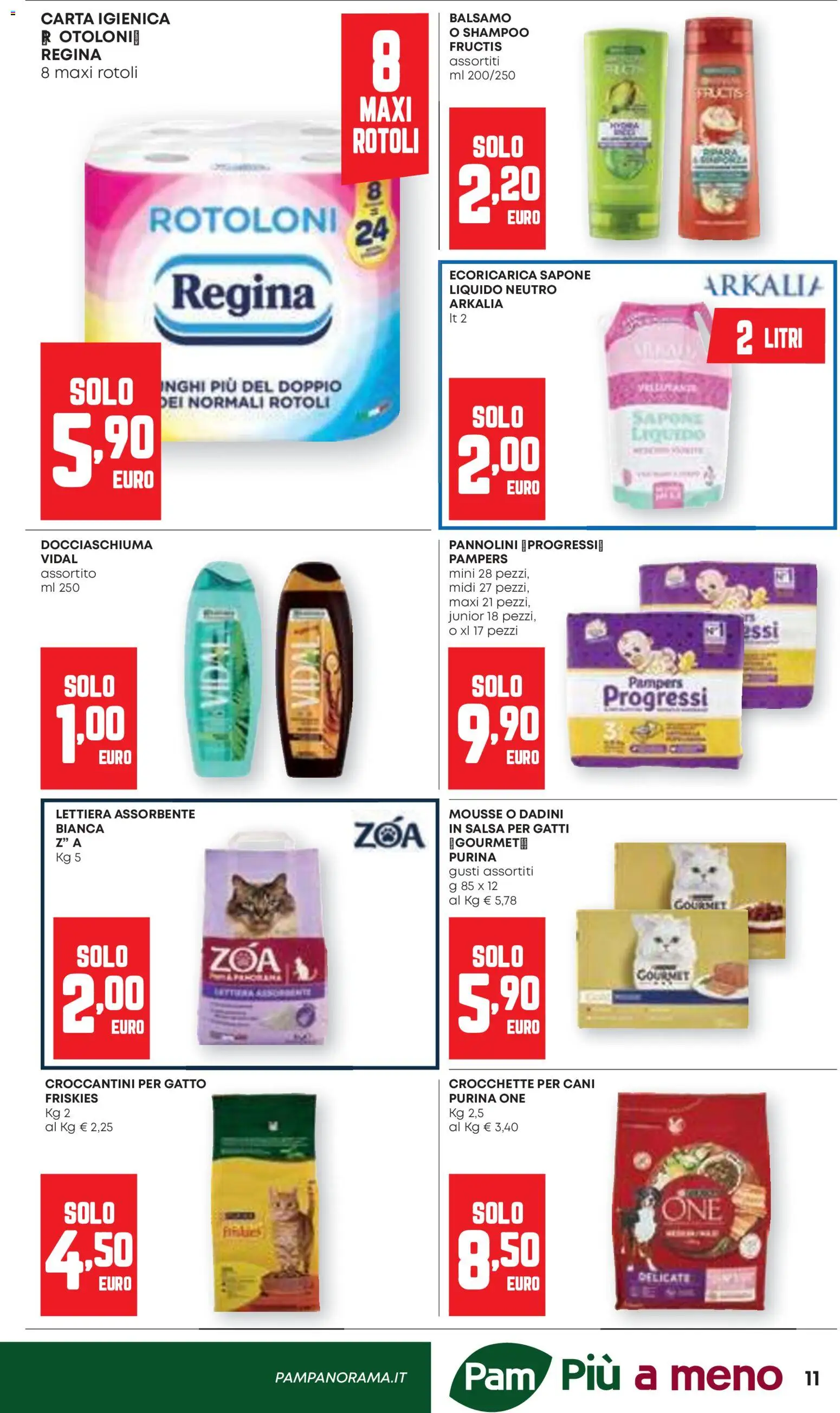 Volantino Panorama del 07.04.2026 | Pagina: 11 | Prodotti: Pannolini, Sapone, Salsa, Pampers