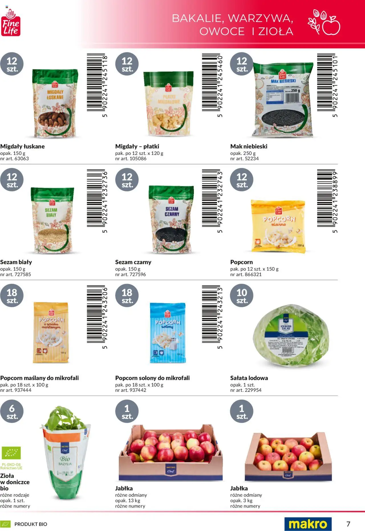 Makro Gazetka - Katalog marek własnych dla właścicieli sklepów od 18.04.2024 | Strona: 7 | Produkty: Bazylia, Jabłka, Płatki, Owoce