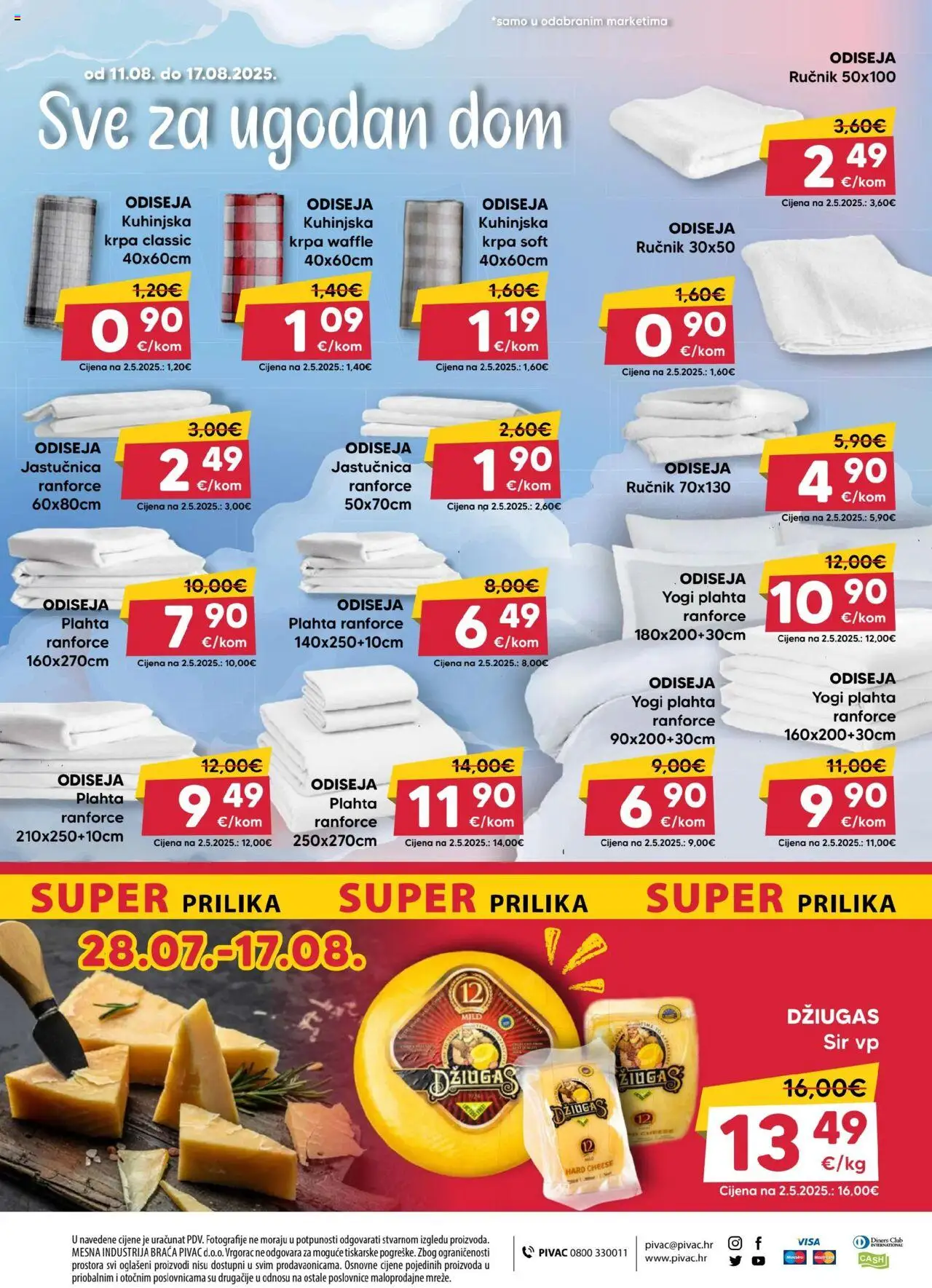 Pivac katalog | vrijedi od 11.08.2025 | Stranica: 12 | Proizvodi: Sir, Krpa, Džiugas, Jastučnica