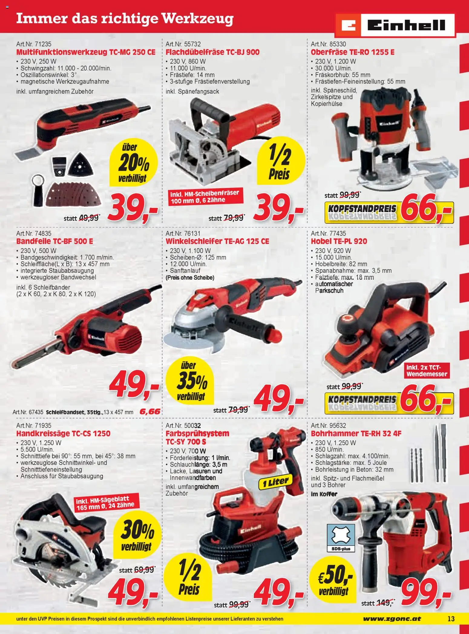 Zgonc Flugblatt Jänner II 2026 gültig ab 15.01.2026 | Seite: 13 | Produkte: Koffer, Hobel