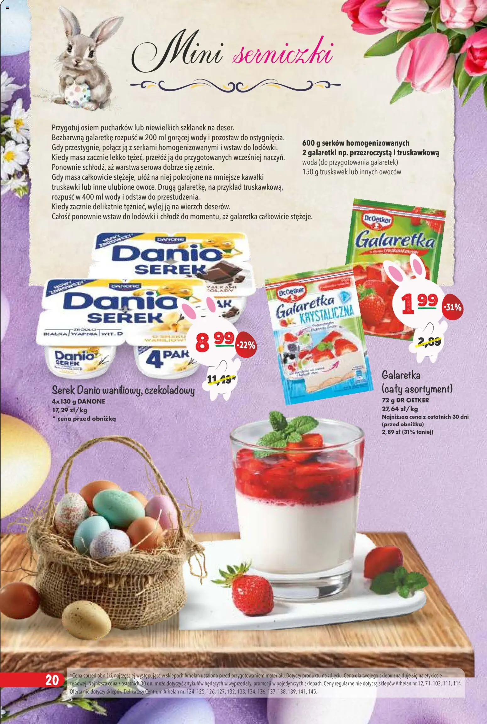 Arhelan gazetka - Smaki Wielkanocy od 20.03.2026 | Strona: 20 | Produkty: Galaretki, Galaretka, Delikatesy, Woda