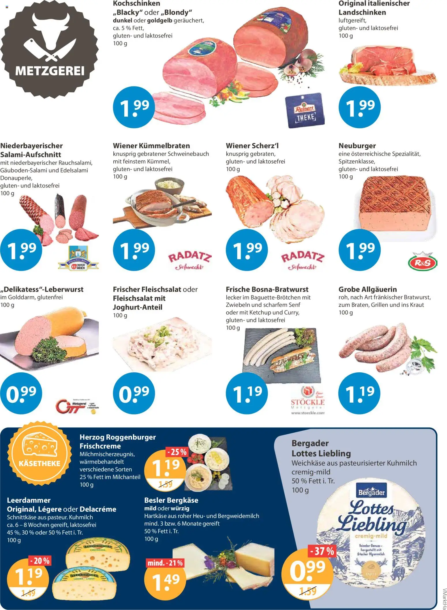 V-Markt - Hallertau / Oberpfalz – gültig ab 15.01.2026 | Seite: 2 | Produkte: Theke, Schweinebauch, Leerdammer, Zwiebeln
