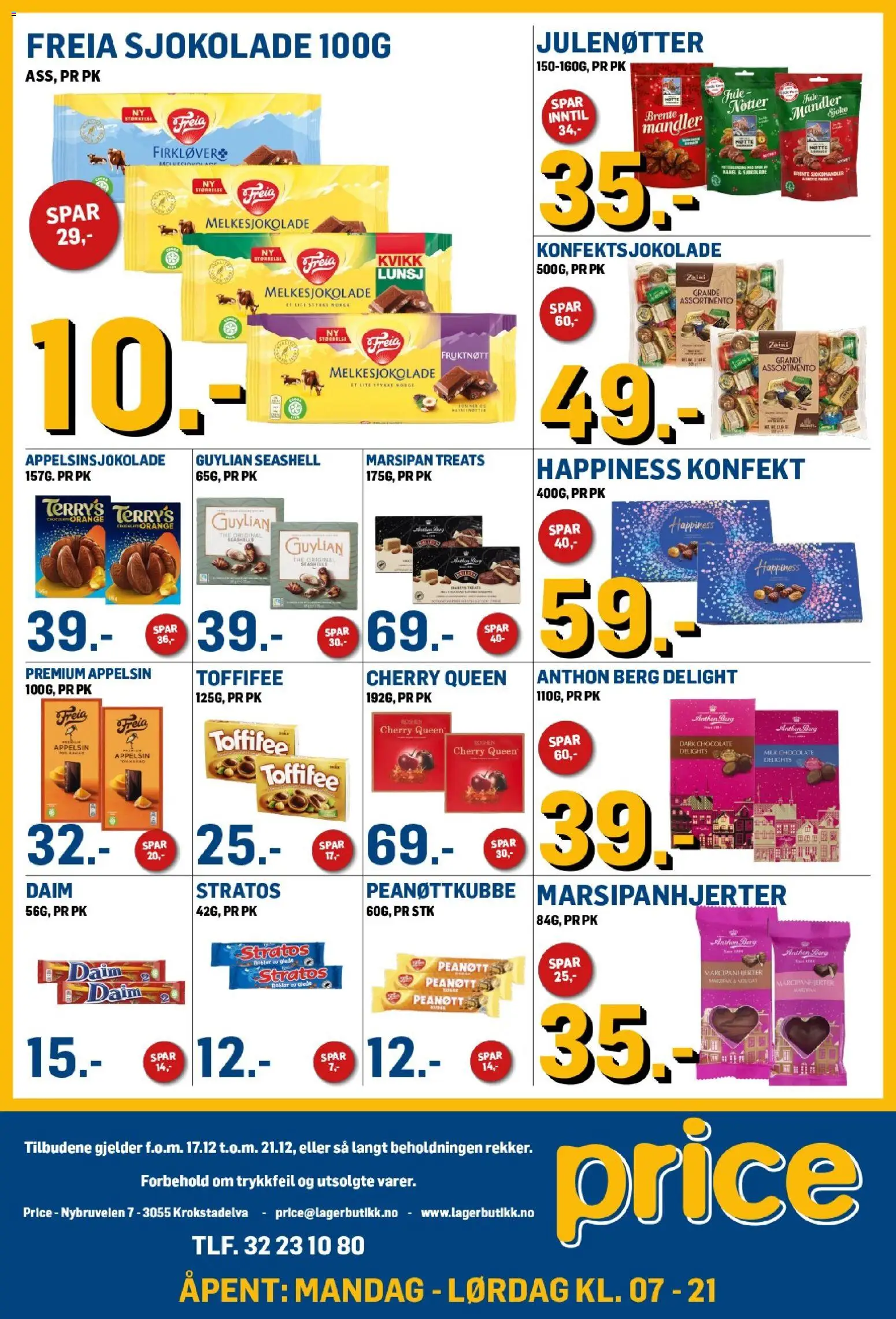 {H1} | Side: 7 | Produkter: Sjokolade, Nøtter, Marsipan, Mandler