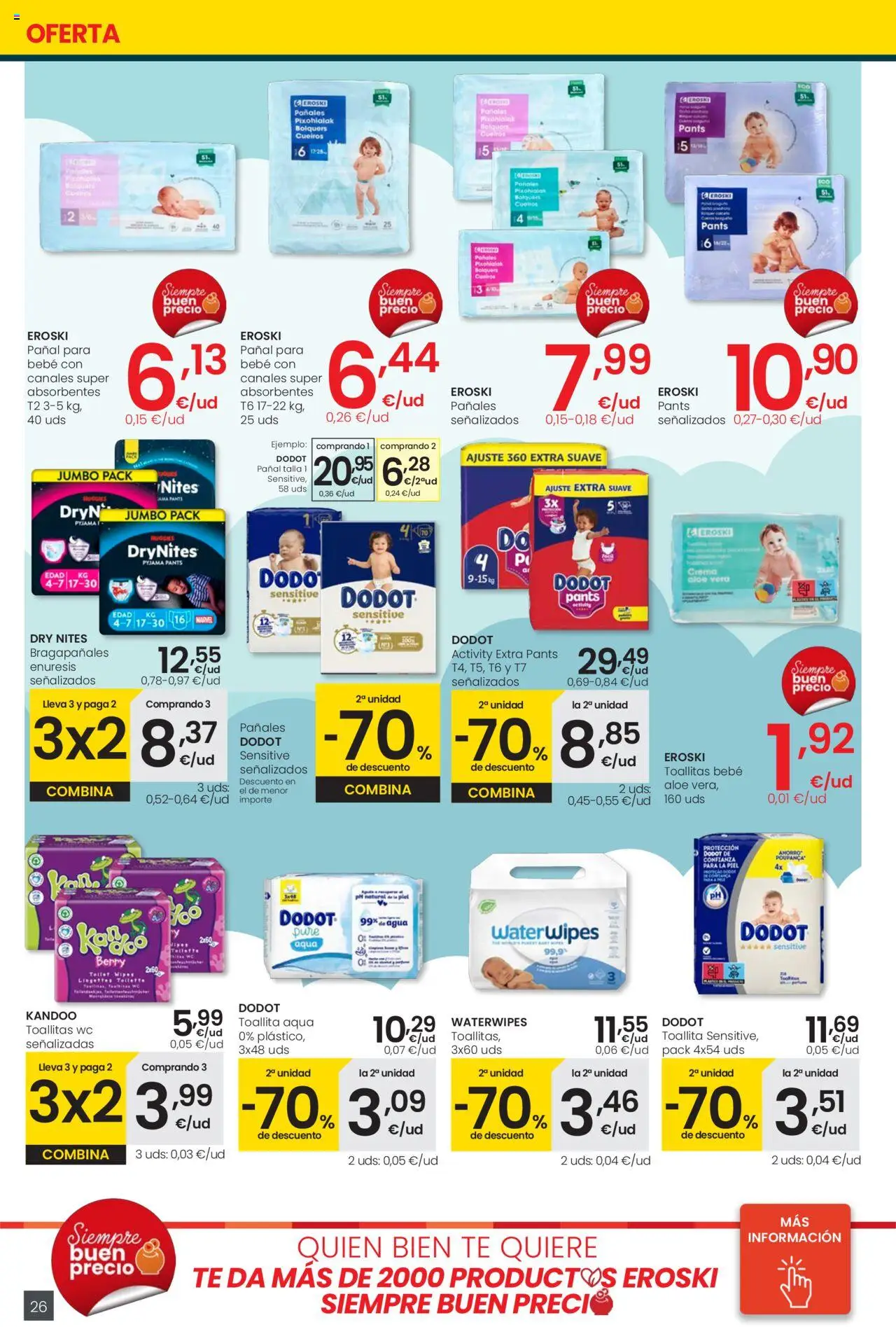 Eroski - Precio más bajo Center │ válido desde el 02.10.2025 | Página: 26 | Productos: Crema, Té