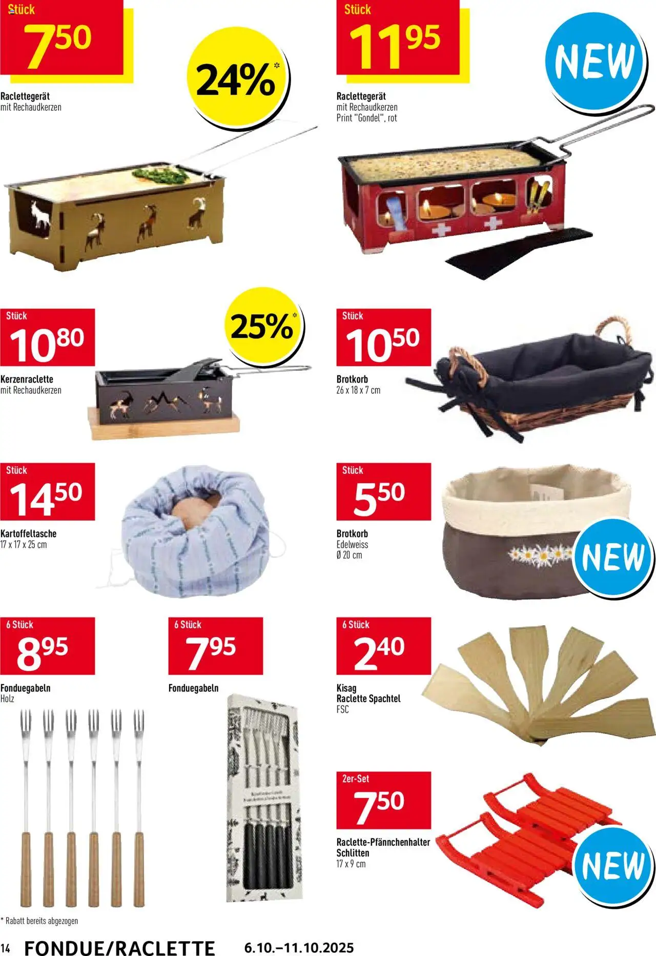 Prodega Aktionen Fondue/Raclette – gültig ab 06.10.2025 | Seite: 14 | Produkte: Raclette