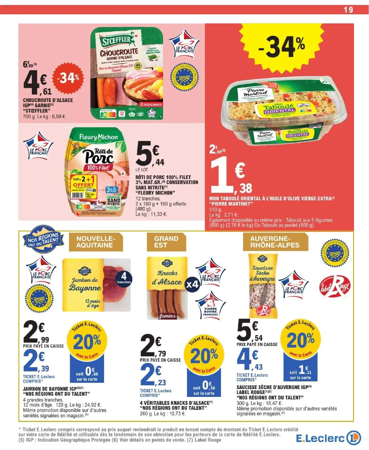 {H1} | Page: 19 | Produits: Jambon, Saucisse, Viande, Viande bovine