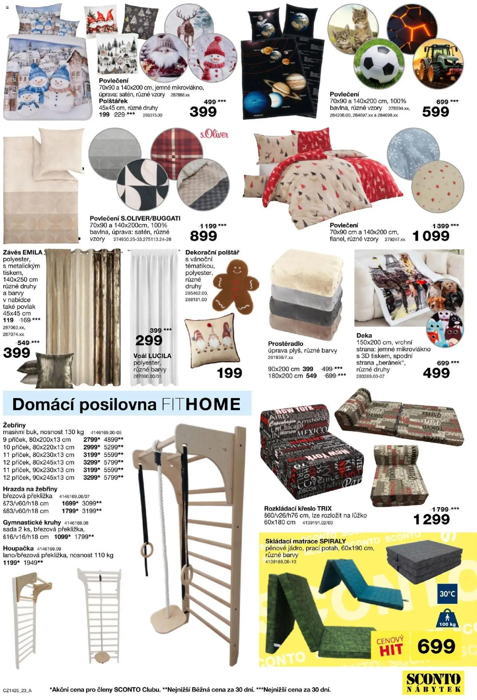 Sconto nábytek leták od 05.11.2025 | Strana: 23 | Produkty: Skládací matrace, Nábytek, Matrace, Prostěradlo