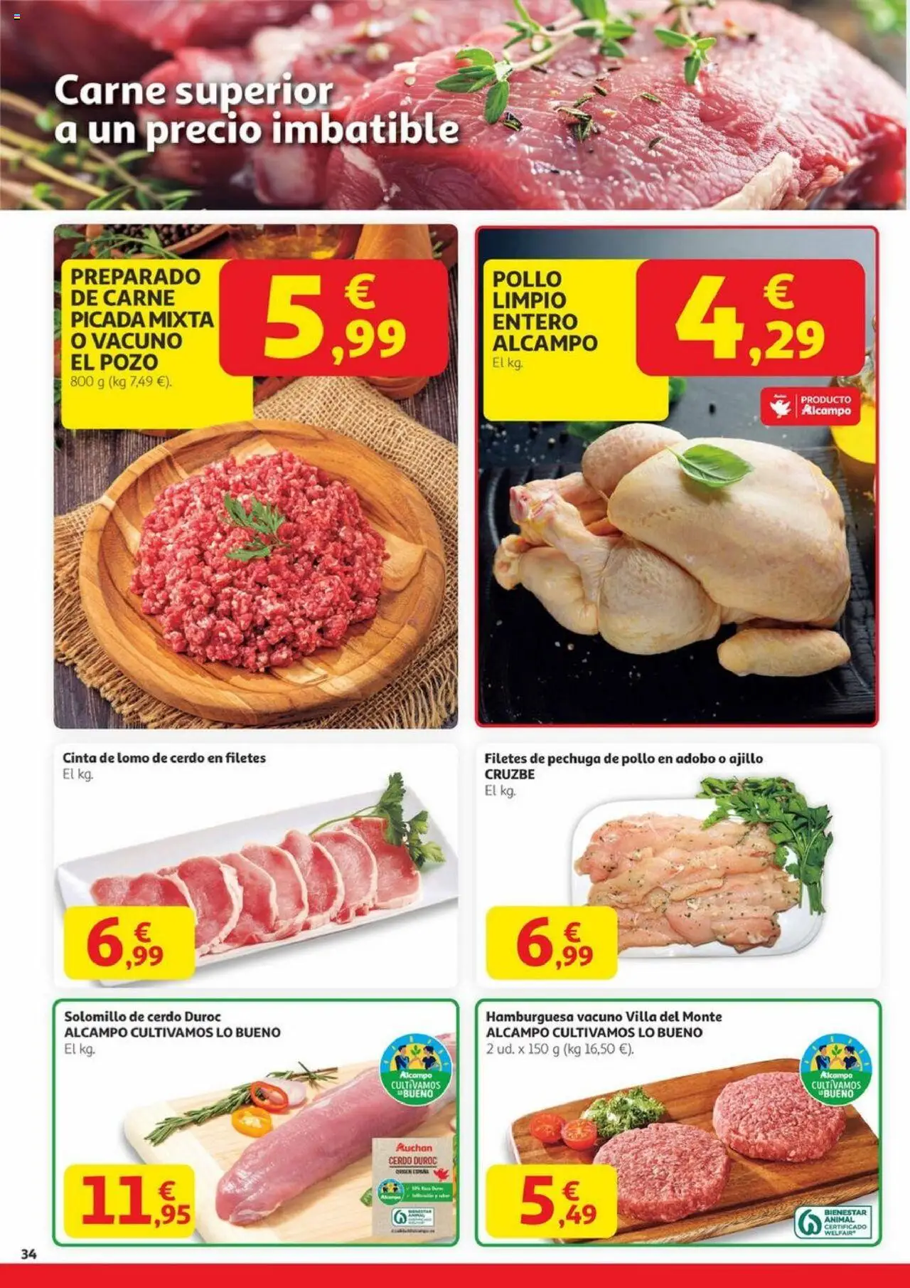 Alcampo - Canarias │ válido desde el 14.08.2025 | Página: 34 | Productos: Δισκέτα, Solomillo de cerdo, Cerdo, Σοκολατούχο γάλα