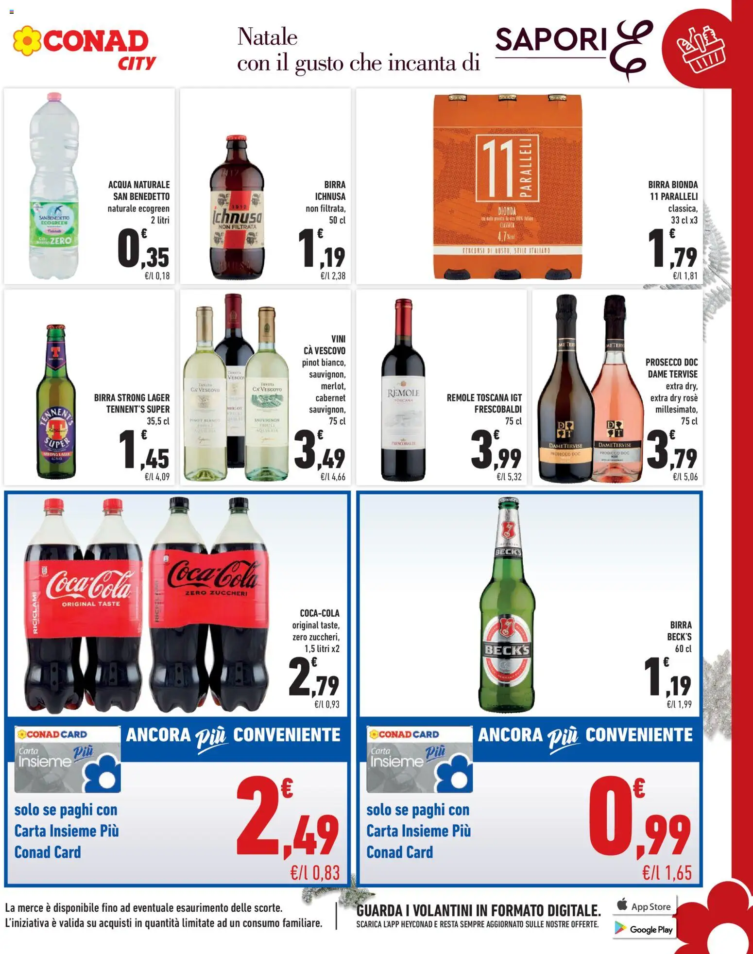 Volantino Conad del 15.12.2025 | Pagina: 17 | Prodotti: Tennent's, Birra, Acqua, Acqua naturale
