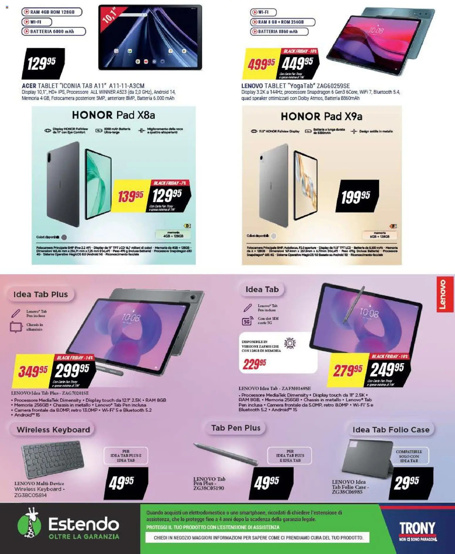 Volantino Trony volantino Calabria del 19.03.2026 | Pagina: 12 | Prodotti: Cd, Tablet, Speaker, Alluminio