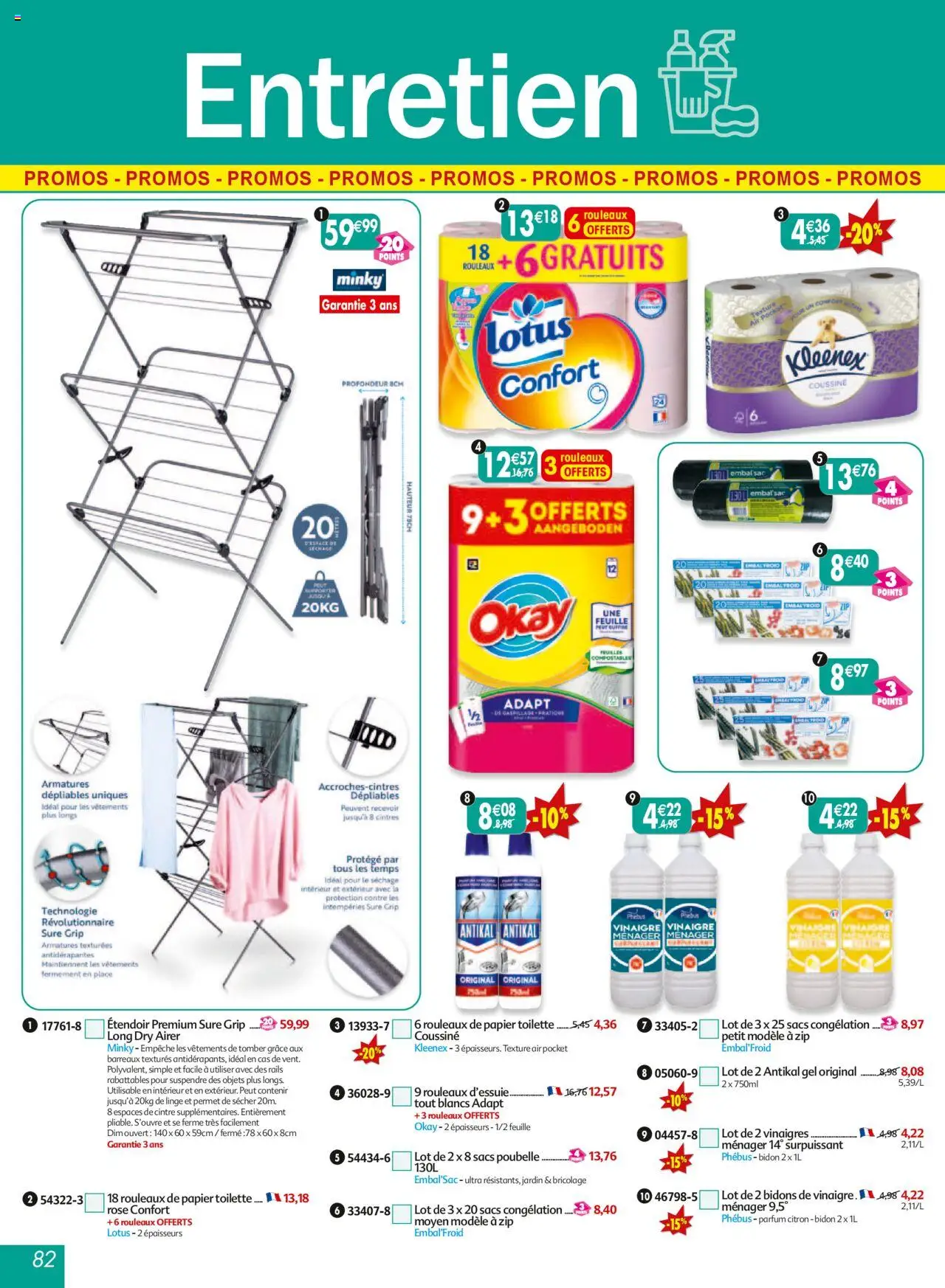  | Page: 82 | Produits: Poubelle, Parfum, Vêtements, Sacs poubelle