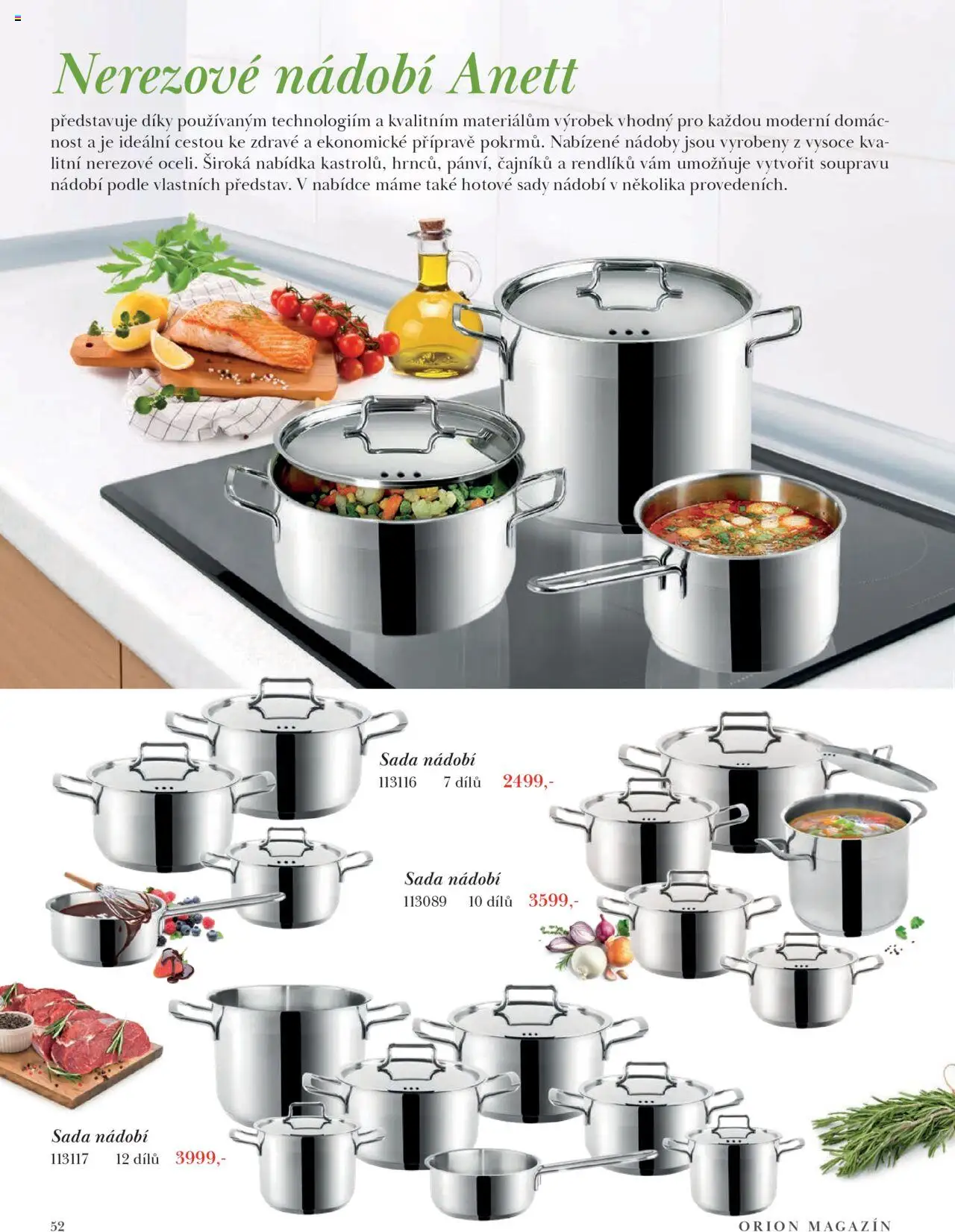 Orion katalog - Podzim/zima od 23.09.2025 | Strana: 52 | Produkty: Nádobí, Sada nádobí