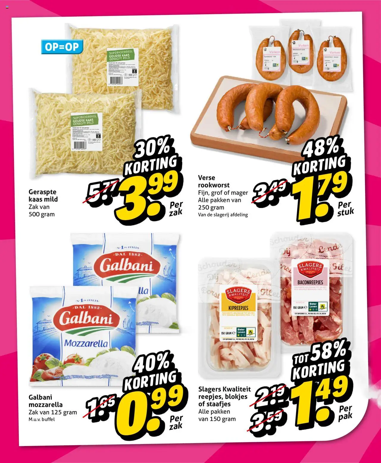 {H1} | Pagina: 10 | Producten: Kaas, Zak, Gewicht, Mozzarella
