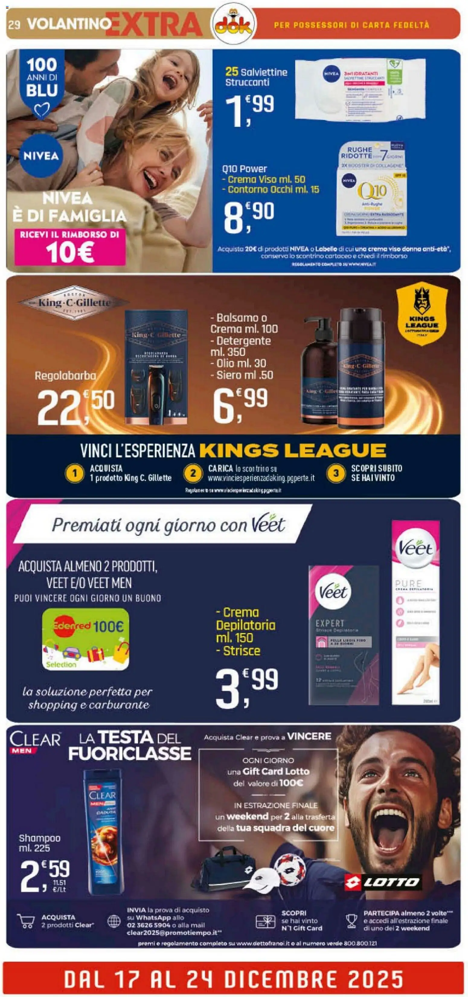 Volantino DOK del 17.12.2025 | Pagina: 29 | Prodotti: Shampoo, Balsamo, Crema, Crema viso