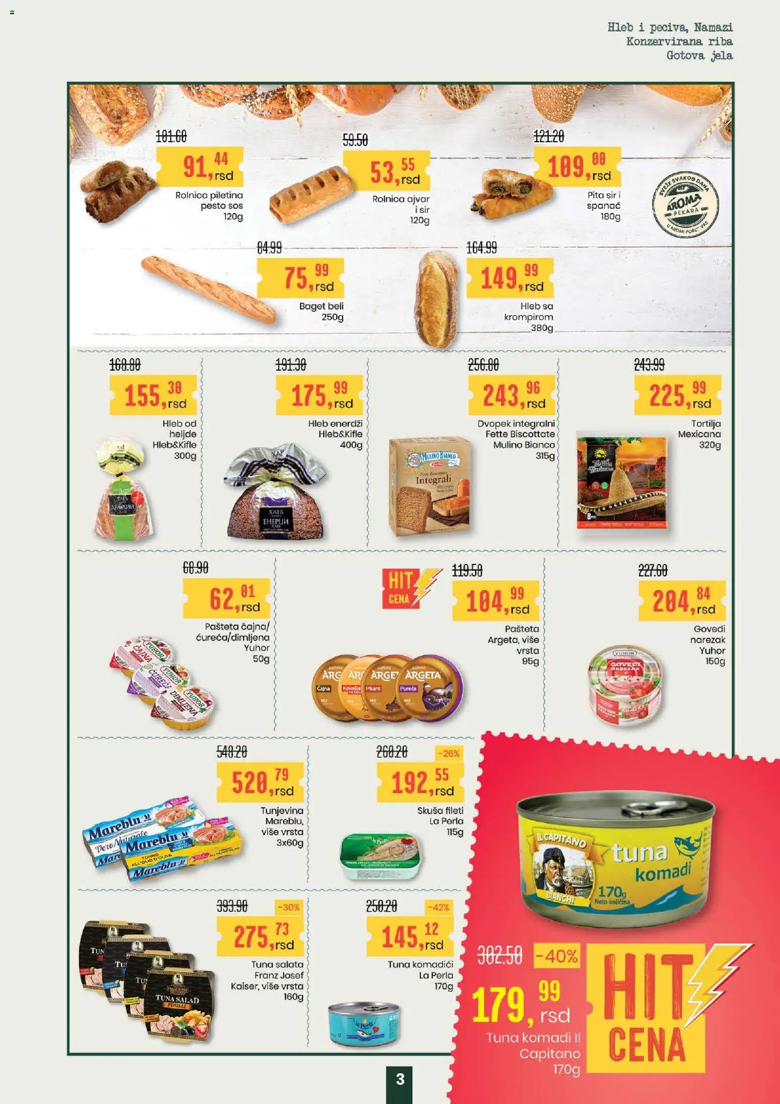 Aroma Market katalog - važi od 30.10.2025 | Strana: 3 | Proizvode: Pesto, Skuša, Narezak, Piletina