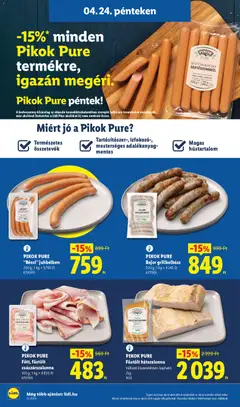 PIKOK PURE Főtt, füstölt császárszalonna, 100g; 1 kg = 4830 Ft - amely érvényes a következő dátumtól: 23.04.2026 | Oldal: 36