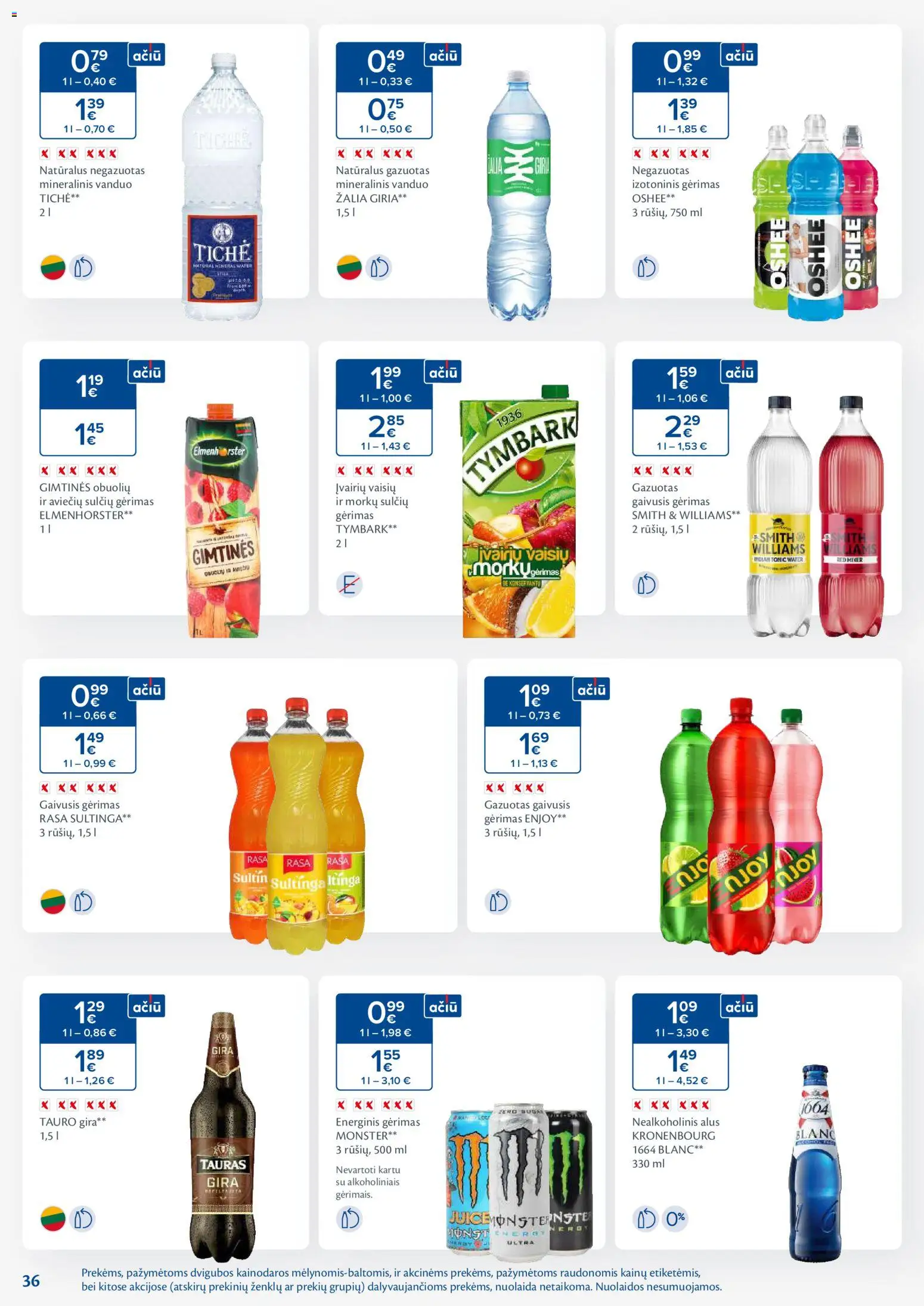 MAXIMA akcijos nuo 25.11.2025 | Puslapis: 36 | Prekių: Nealkoholinis alus, Energinis gėrimas, Alus, Mineralinis vanduo