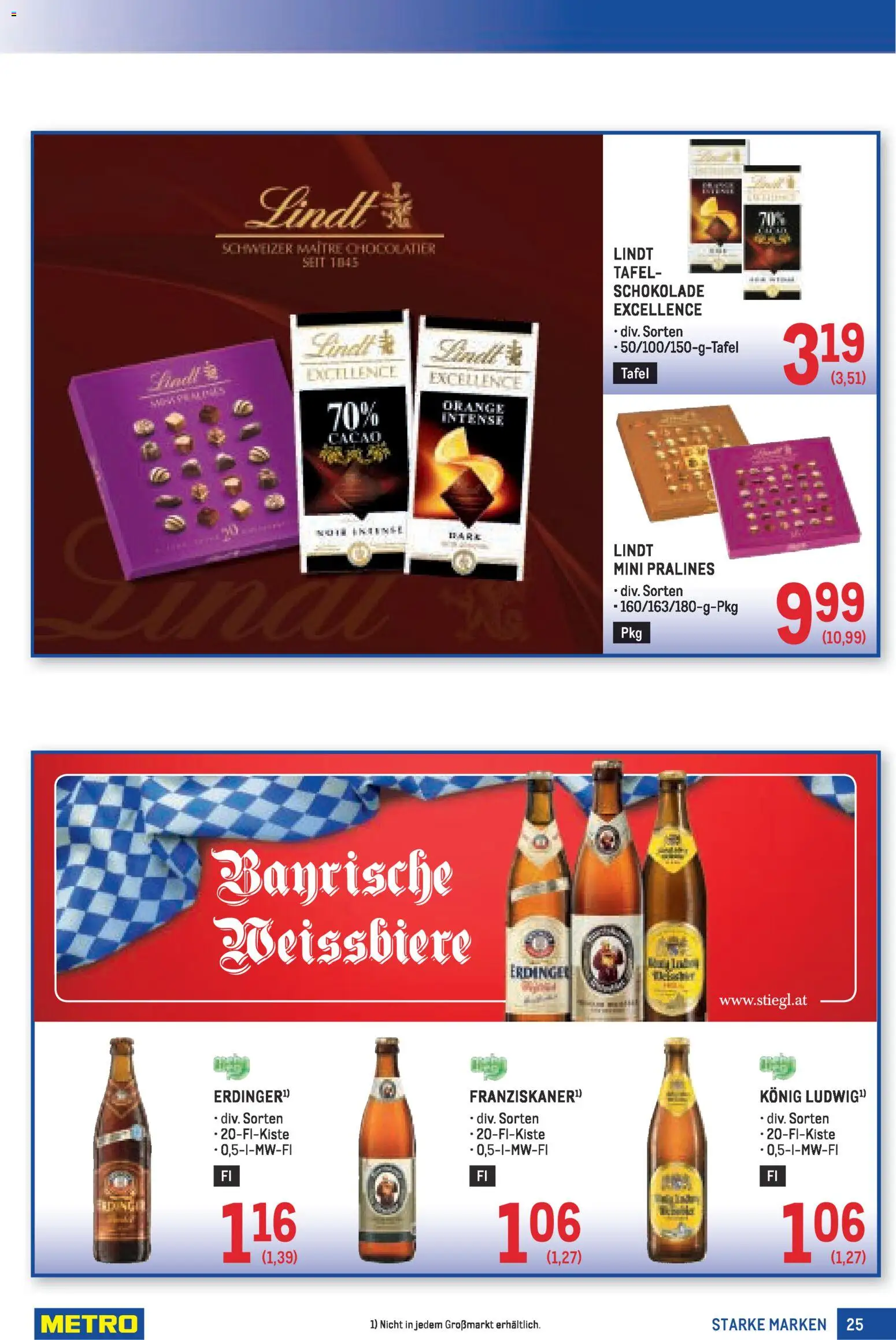 Metro Starke Marken gültig ab 13.11.2025 | Seite: 25 | Produkte: Schokolade