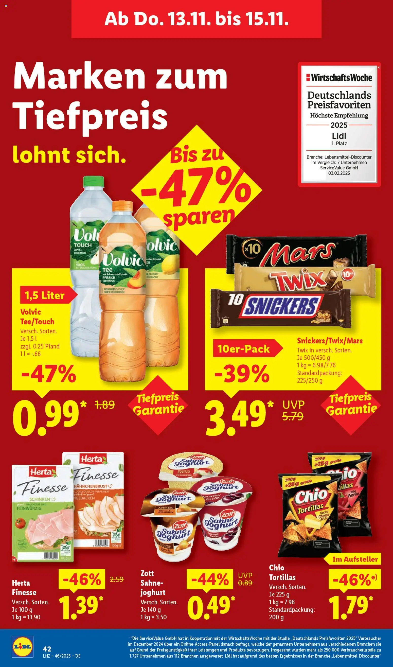 Lidl Prospekt Heppenheim – gültig ab 10.11.2025 | Seite: 60 | Produkte: Äpfel, Twix, Herta finesse, Hahnchenbrust