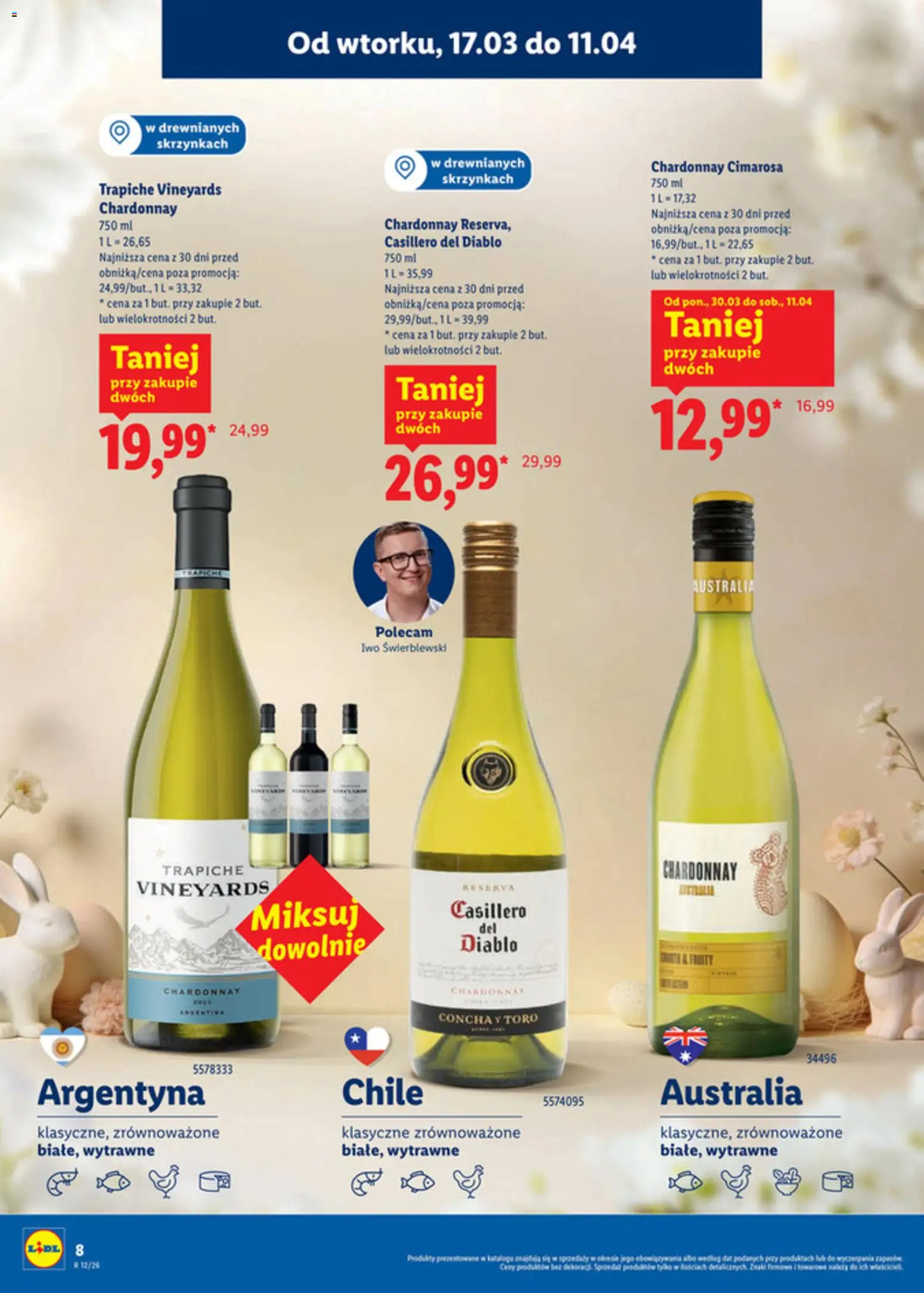 Lidl Katalog alkoholi mocnych i win od 17.03.2026 | Strona: 9 | Produkty: Chardonnay