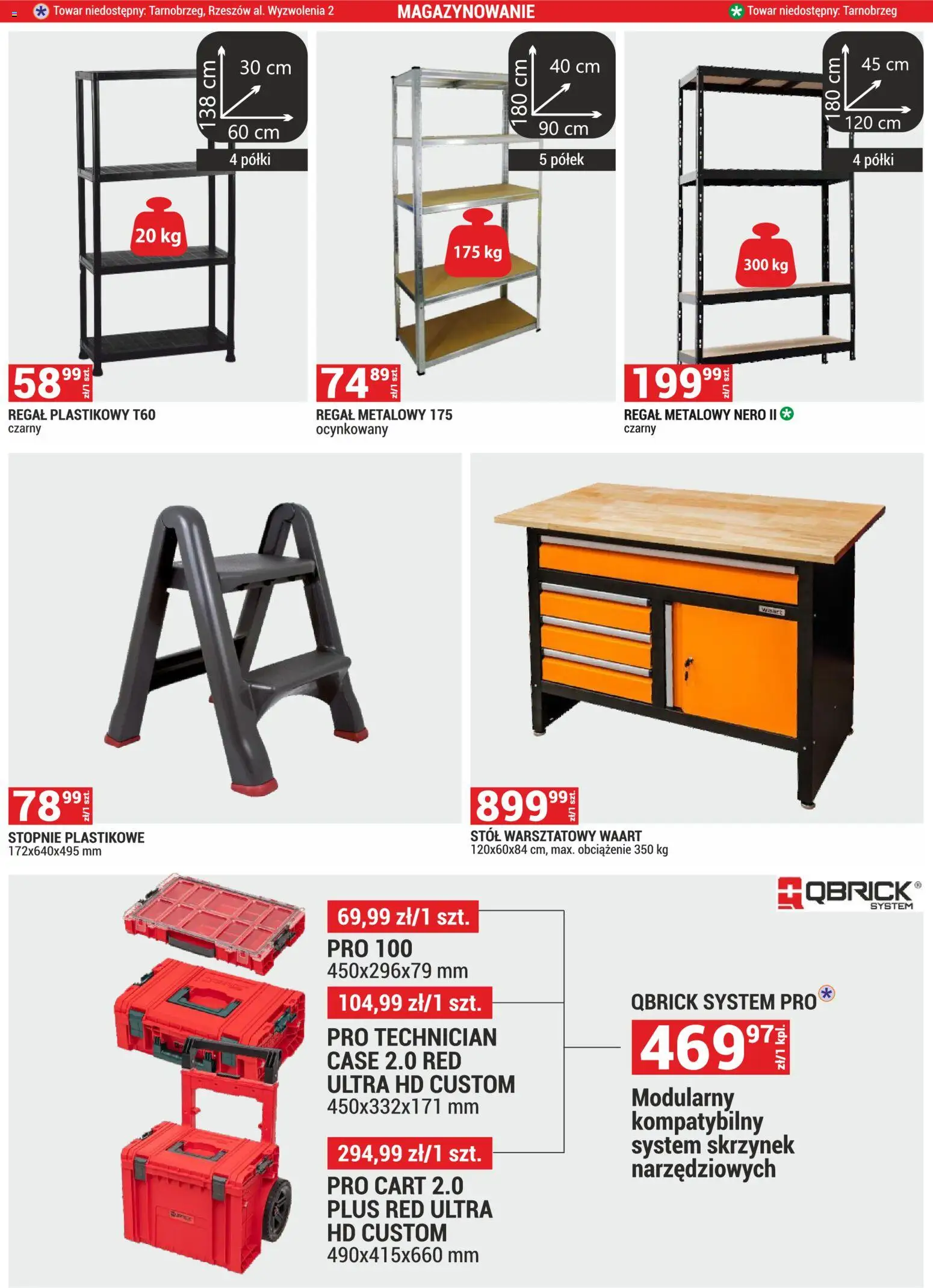 Merkury Market Gazetka od 01.11.2025 | Strona: 32 | Produkty: Regał metalowy, Regał plastikowy, Stół, Regał