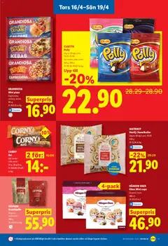 Lidl erbjudanden - Förhandsvisning av reklamblad från butik Lidl aktuell från 13.04.2026 | Sida: 28 | Produkter: Kanel, Skinka, Pizza, Champinjoner