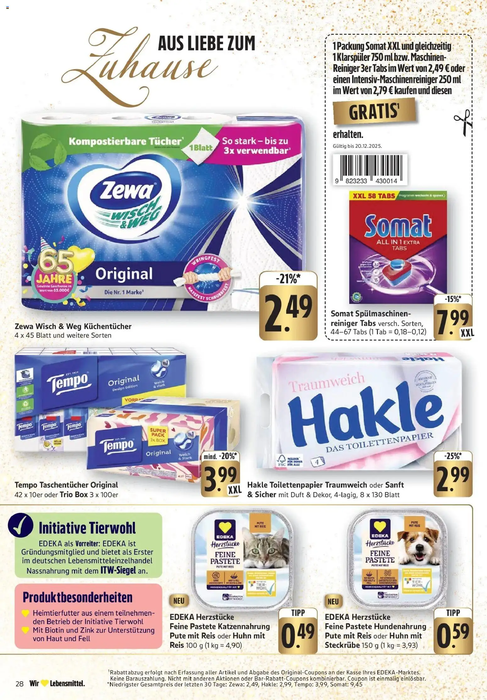 Edeka prospekt Geislingen	 – gültig ab 15.12.2025 | Seite: 28 | Produkte: Box, Duft, Zewa, Spülmaschinenreiniger
