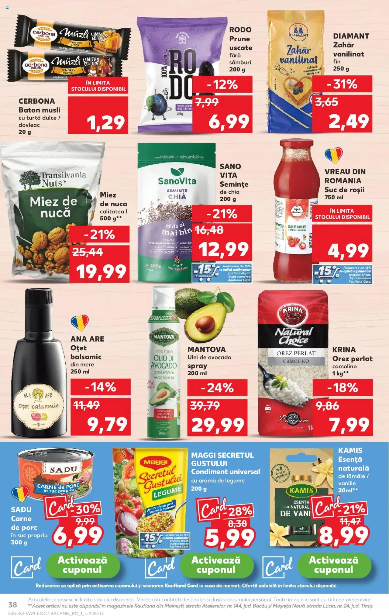 Noul catalog Kaufland – valabil de la 22.10.2025 | Pagină: 38 | Produse: Dovleac, Orez, Turtă dulce, Zahăr