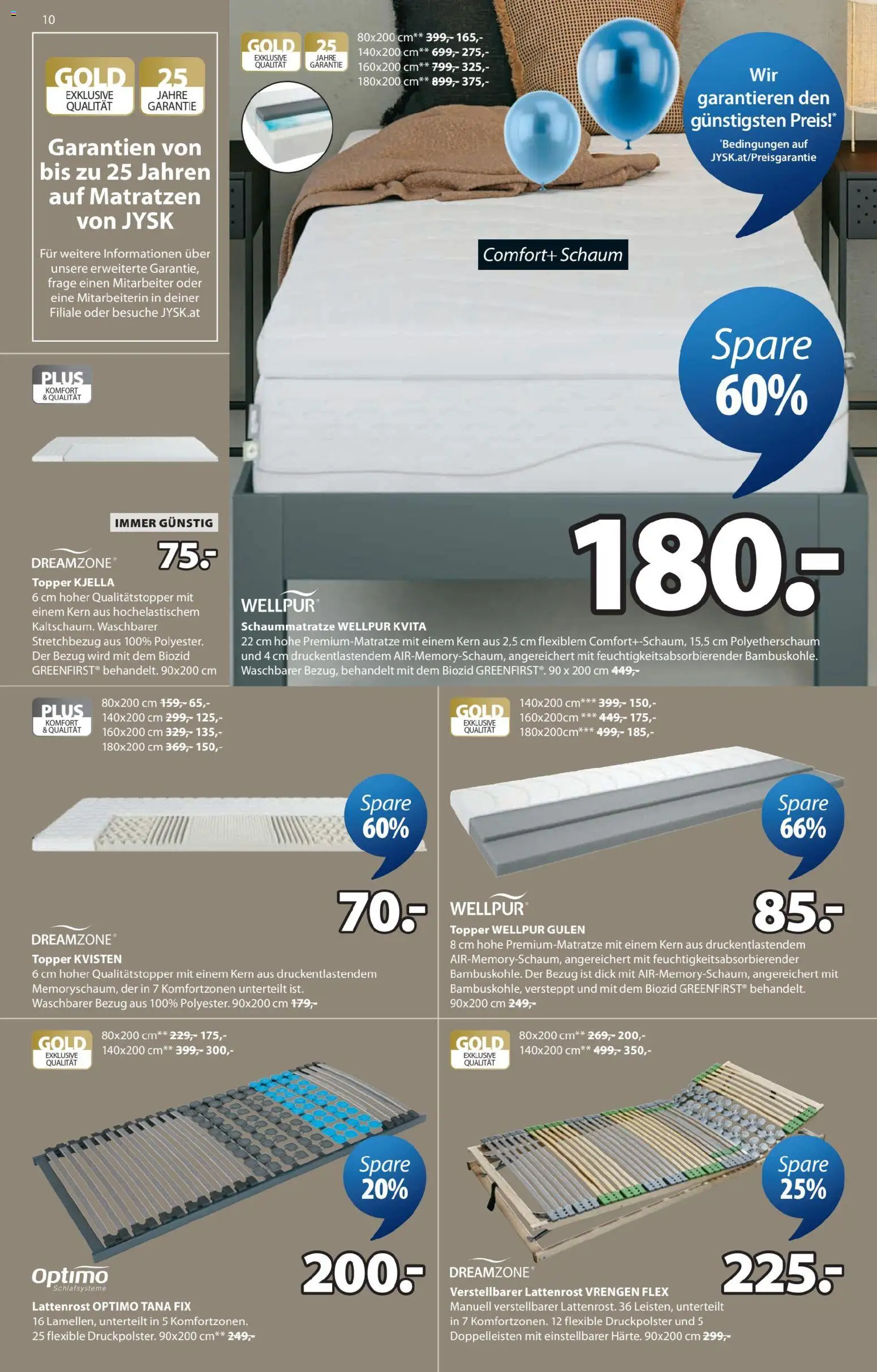 JYSK Prospekt aktuell gültig ab 30.03.2026 | Seite: 10 | Produkte: Lattenrost