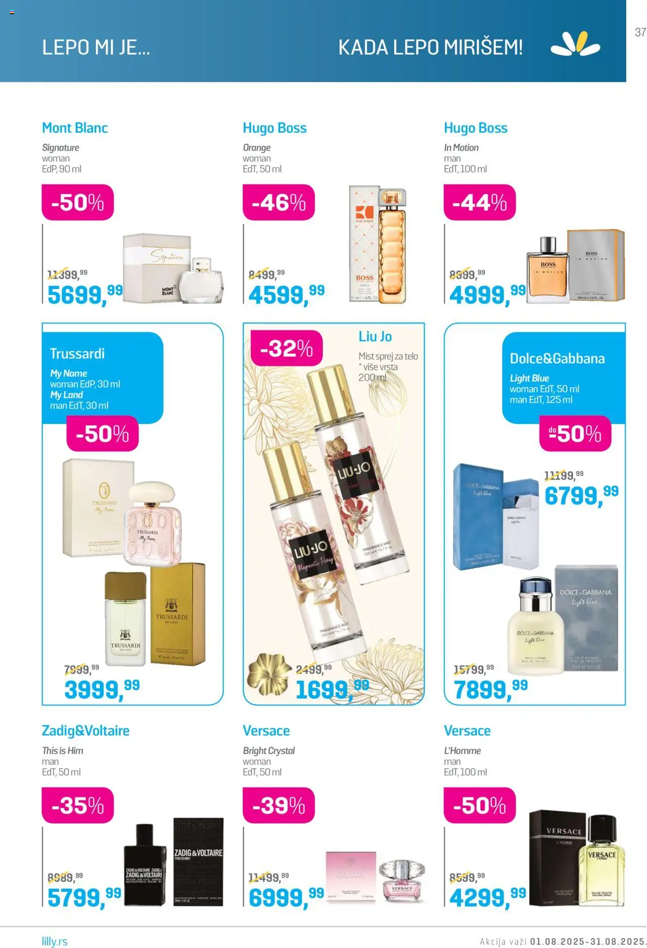 Lilly drogerie katalog - važi od 01.08.2025 | Strana: 37 | Proizvode: Hugo