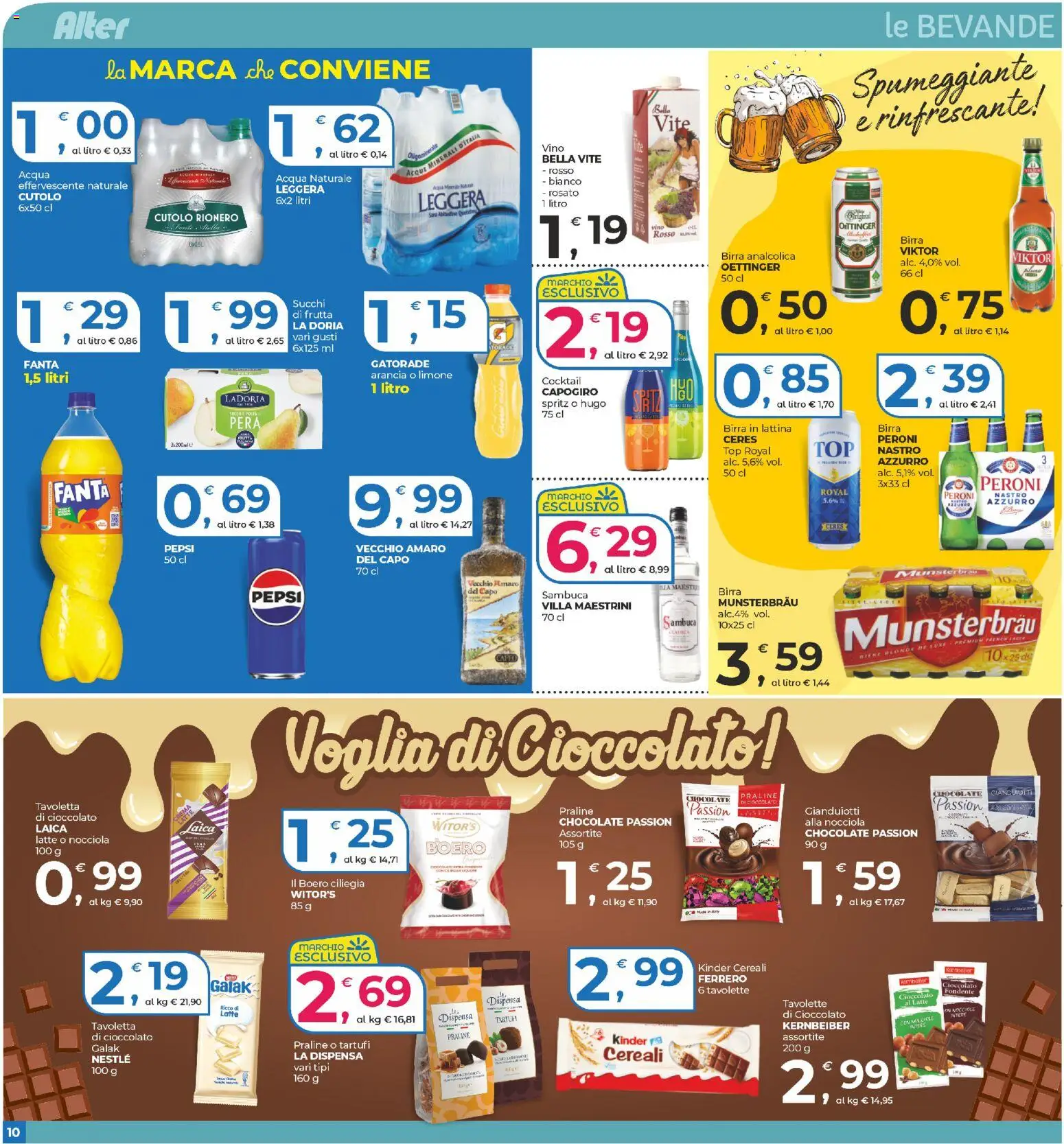 Volantino Alter Discount del 14.11.2025 | Pagina: 10 | Prodotti: Cereali, Vino, Arancia, Amaro